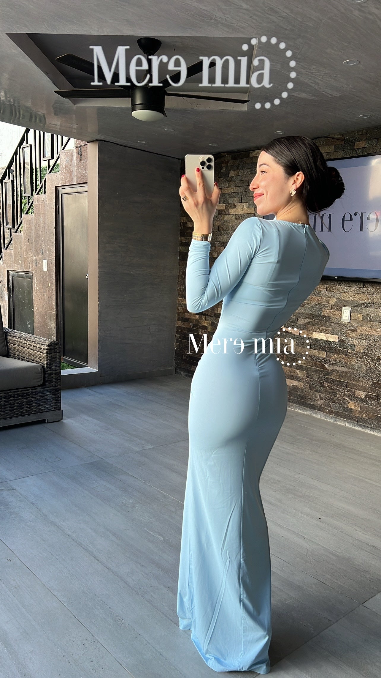 Vestido azul nudo ml