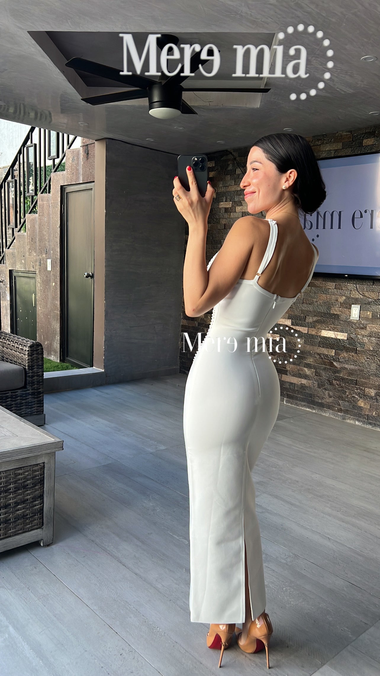 Vestido blanco lent copas