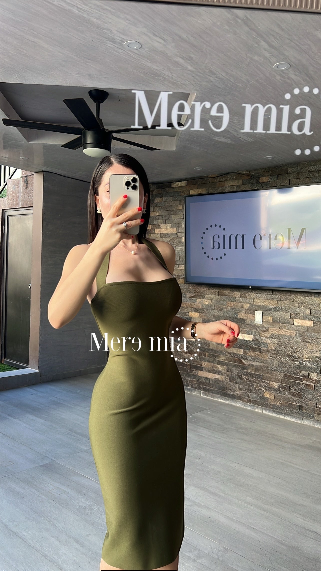 Vestido verde halter