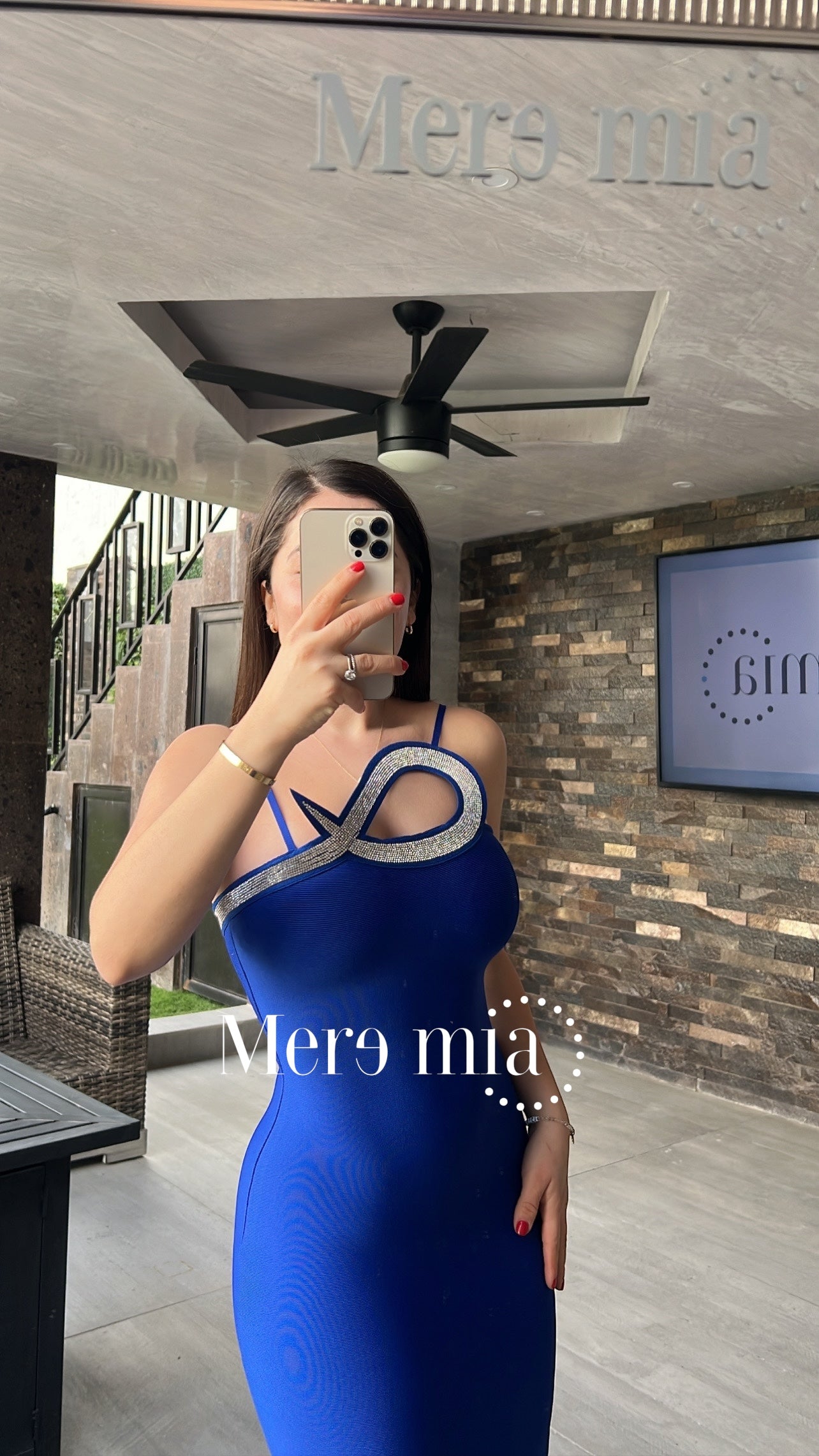 Vestido azul inf plata