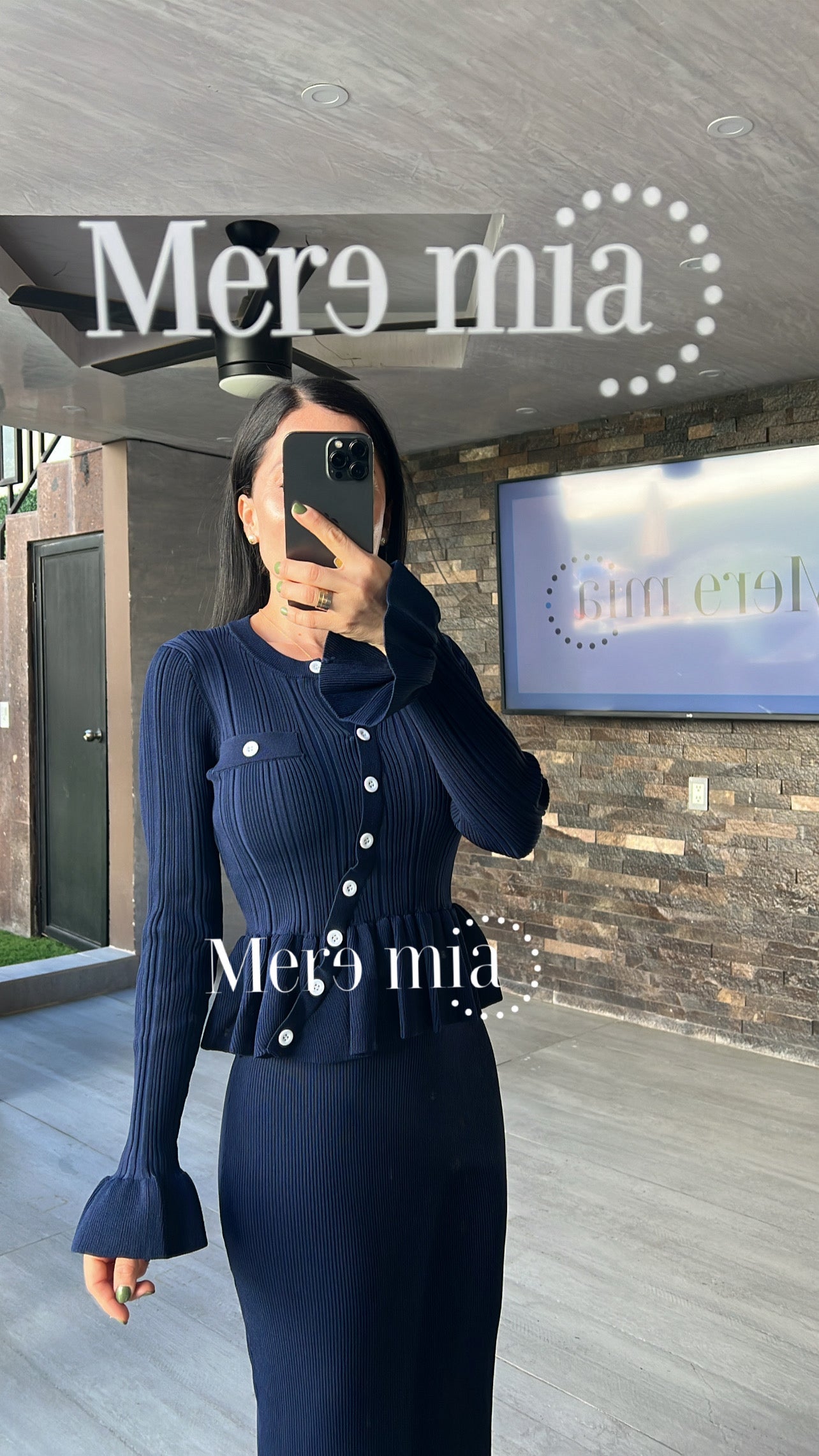 Conjunto azul marino olanes asim