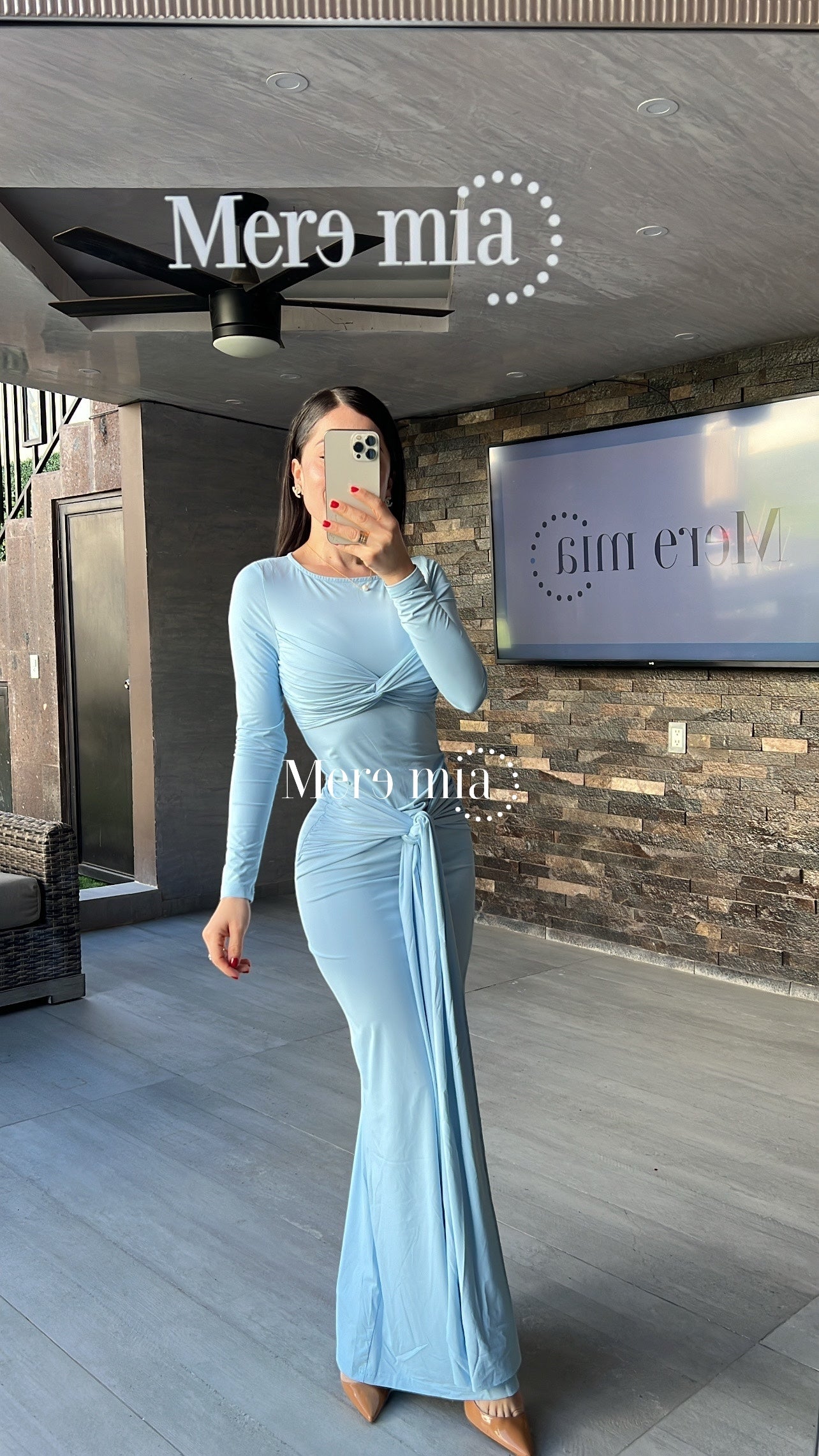 Vestido azul nudo ml