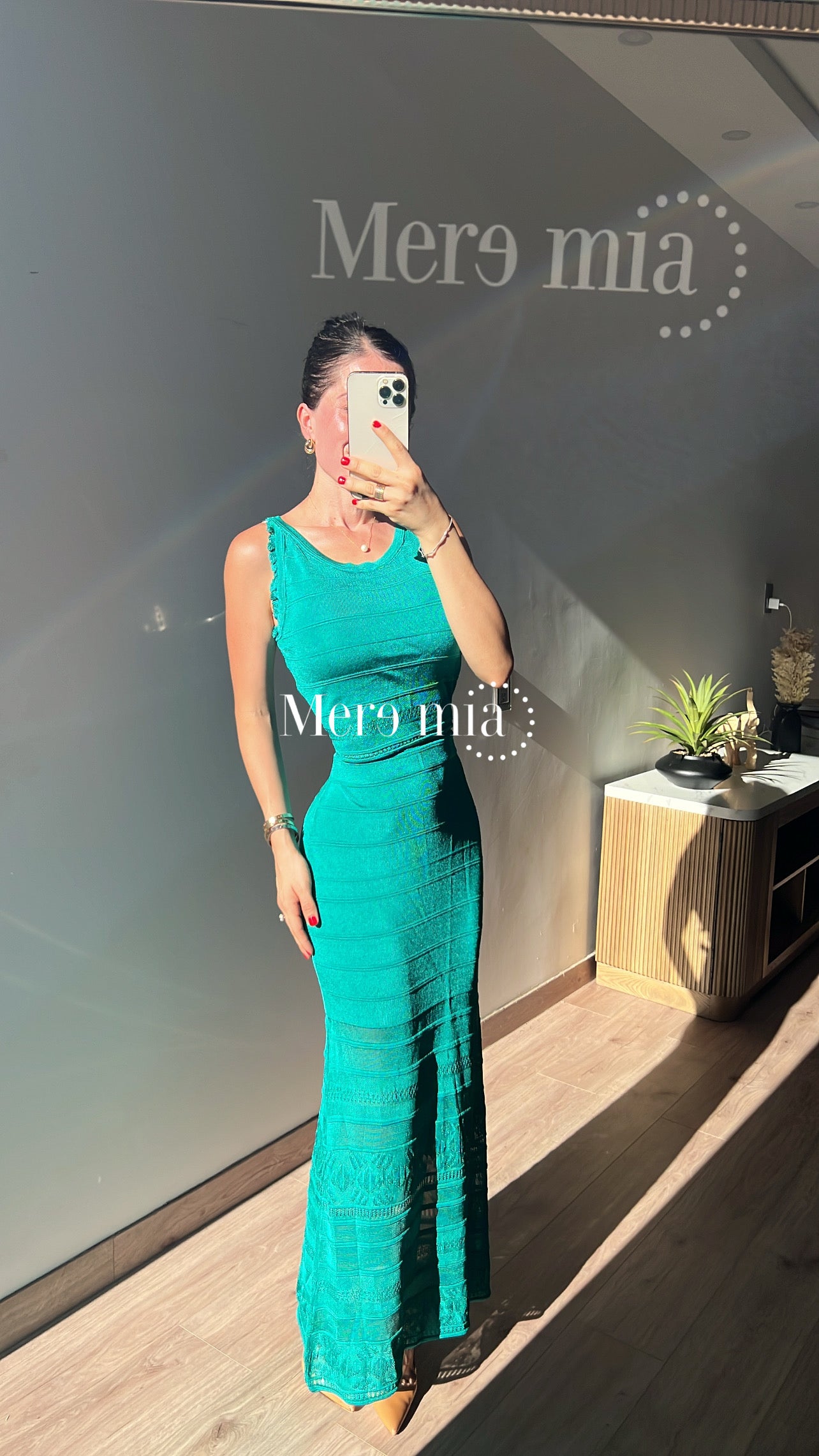 Conjunto verde knitted