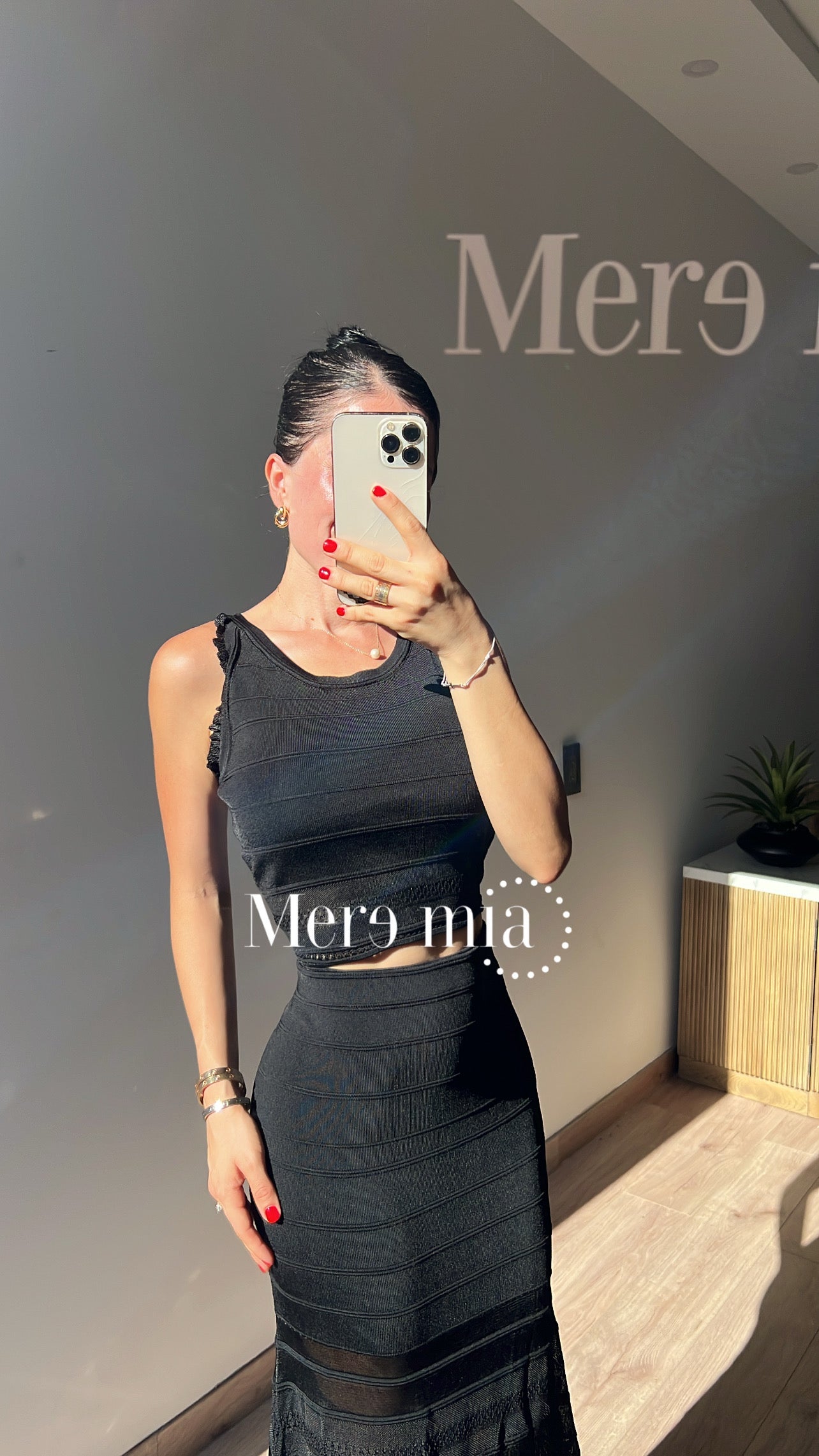 Conjunto negro knitted