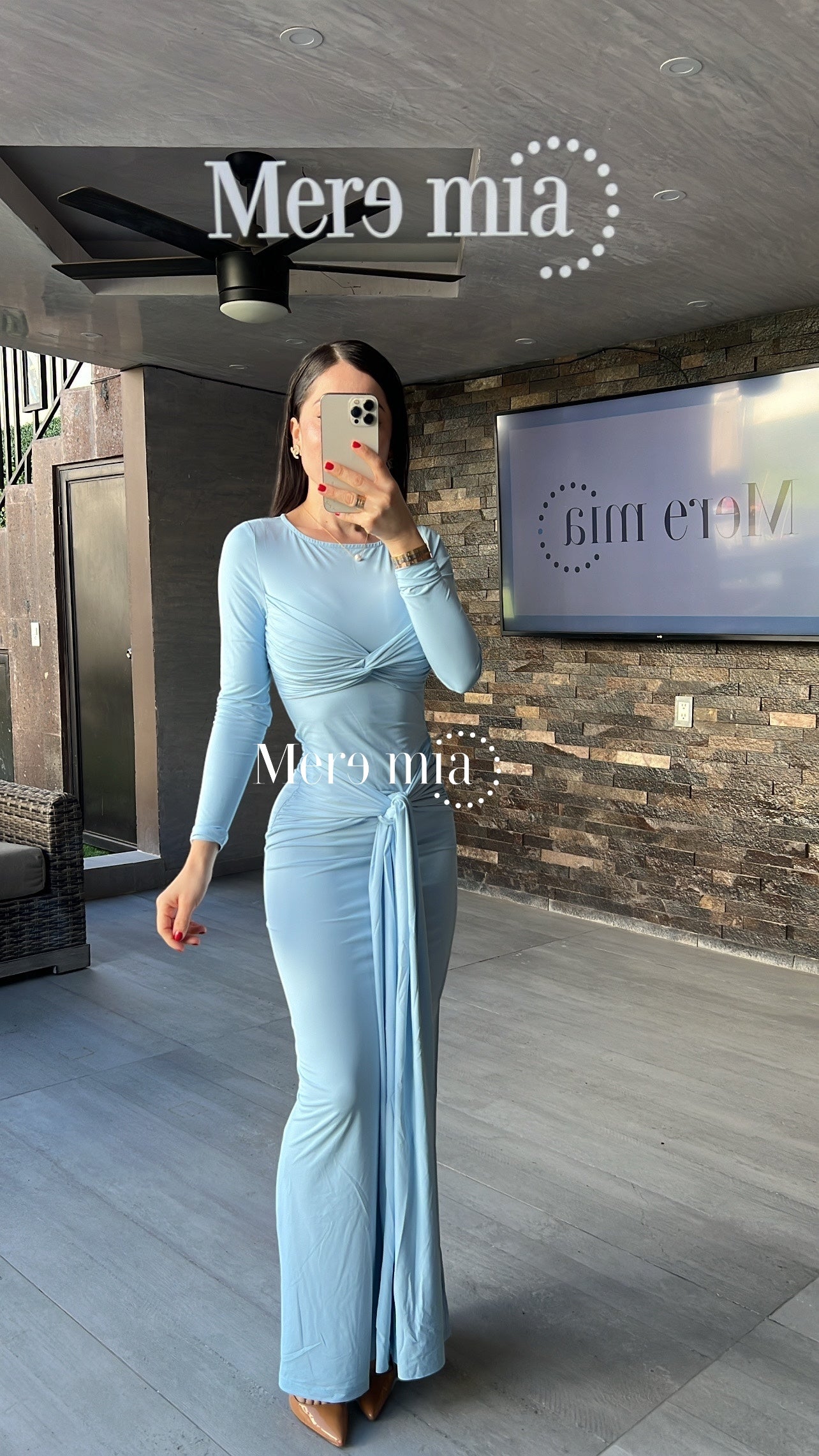 Vestido azul nudo ml