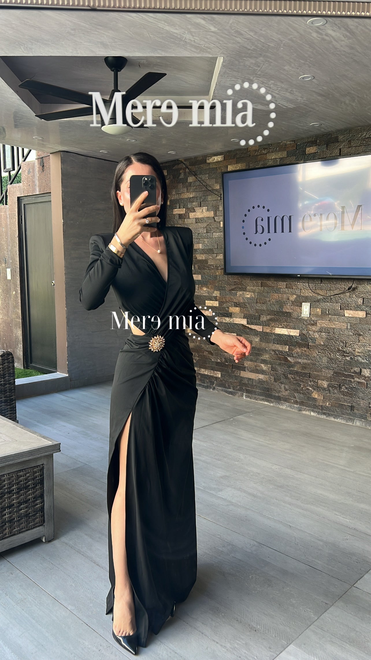 Vestido negro largo V