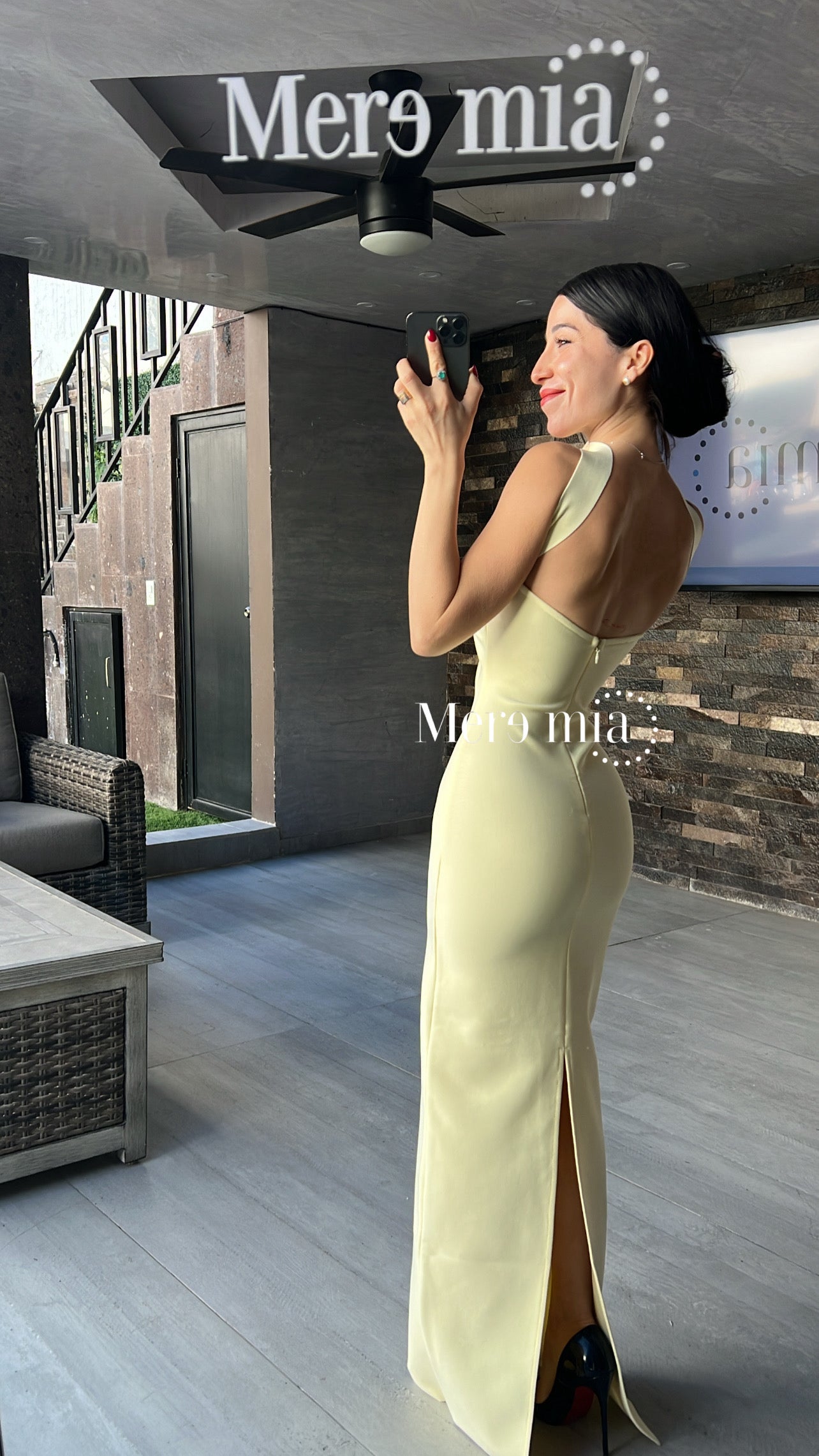 Vestido amarillo halter