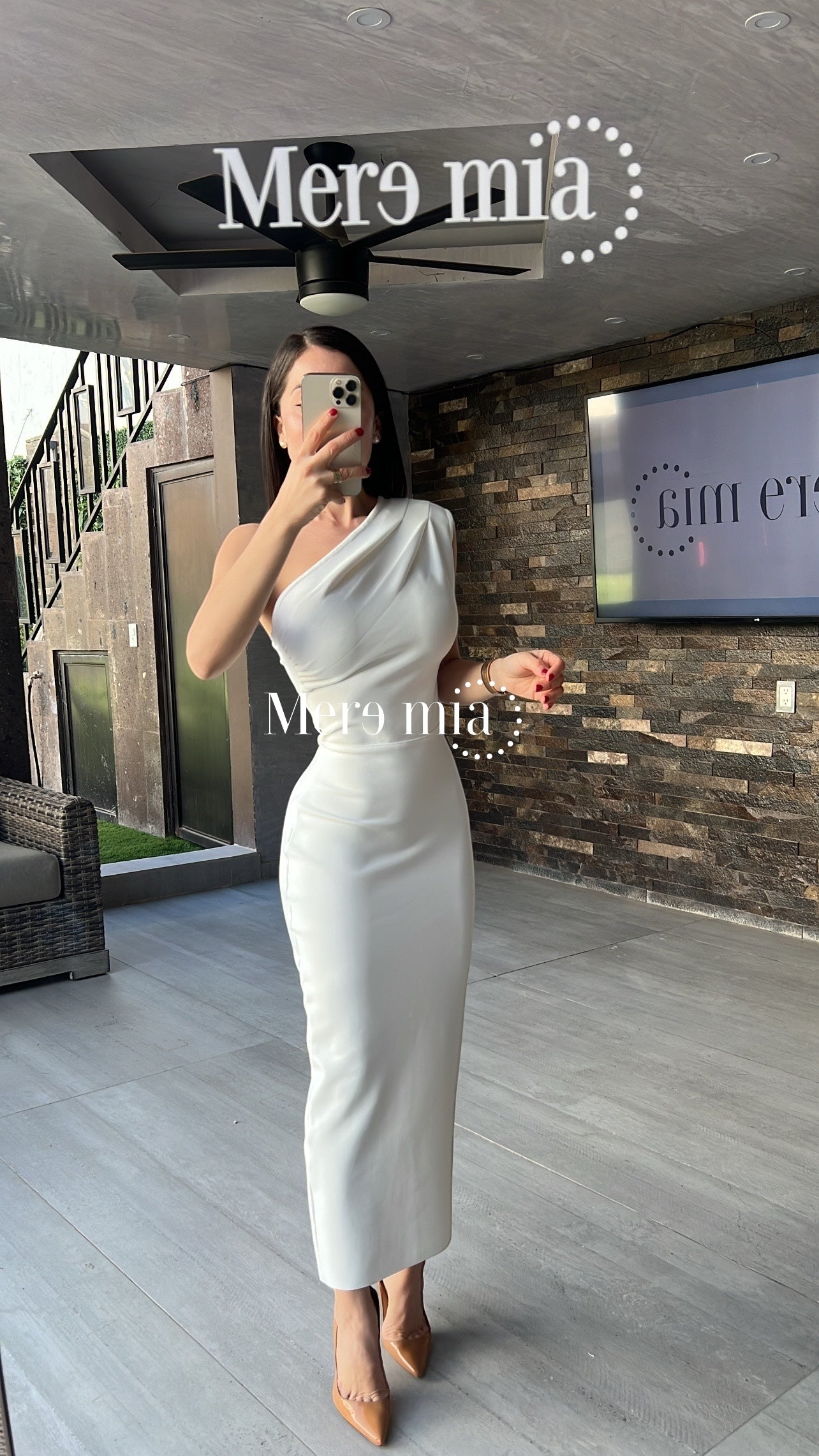 Vestido blanco hombro