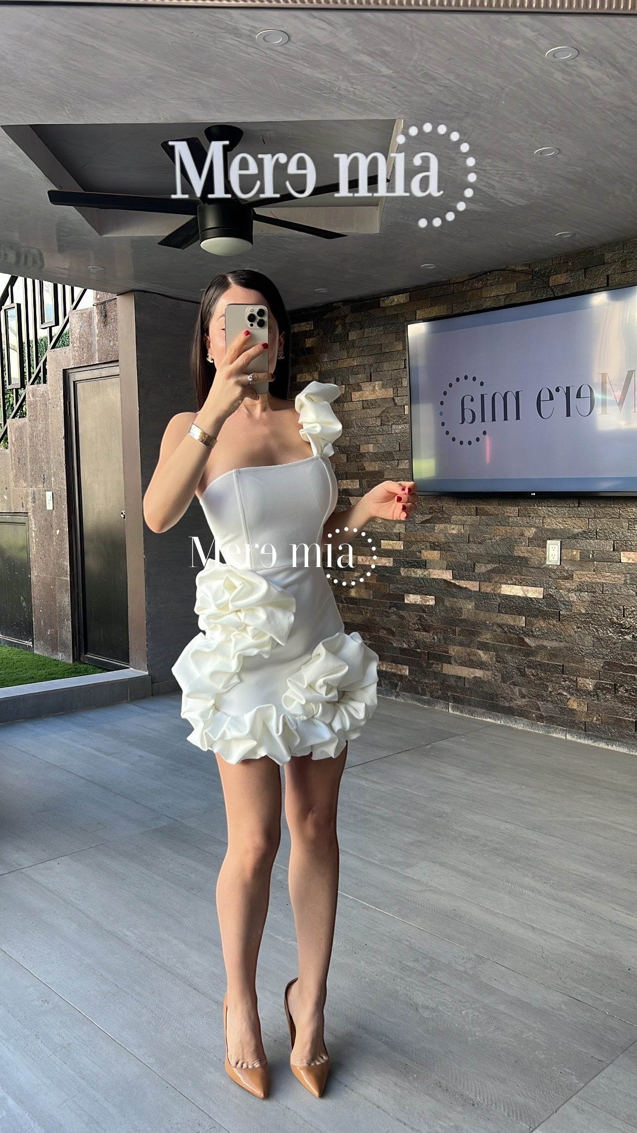 Vestido blanco scrunchie