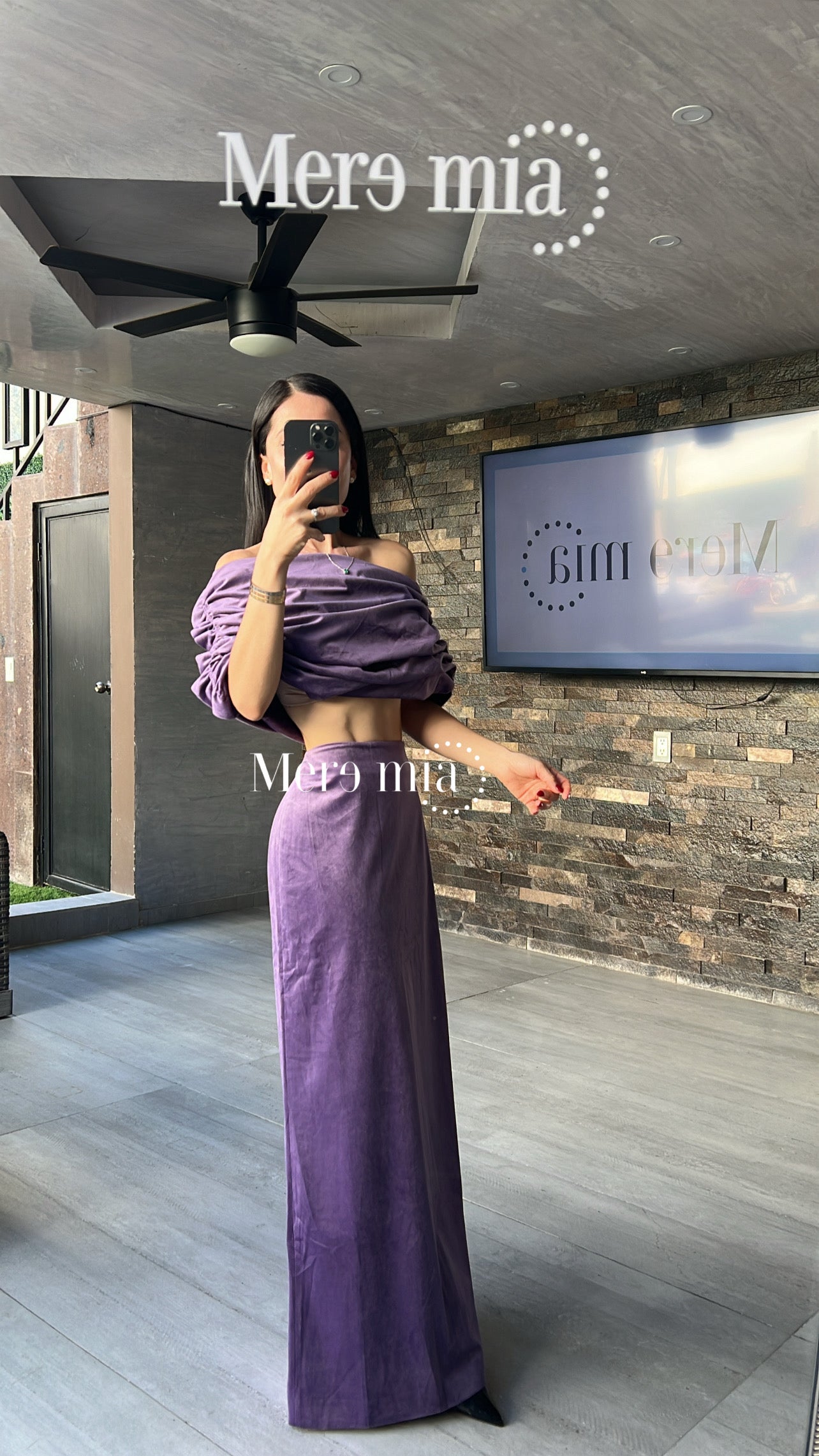 Conjunto top plisado terc