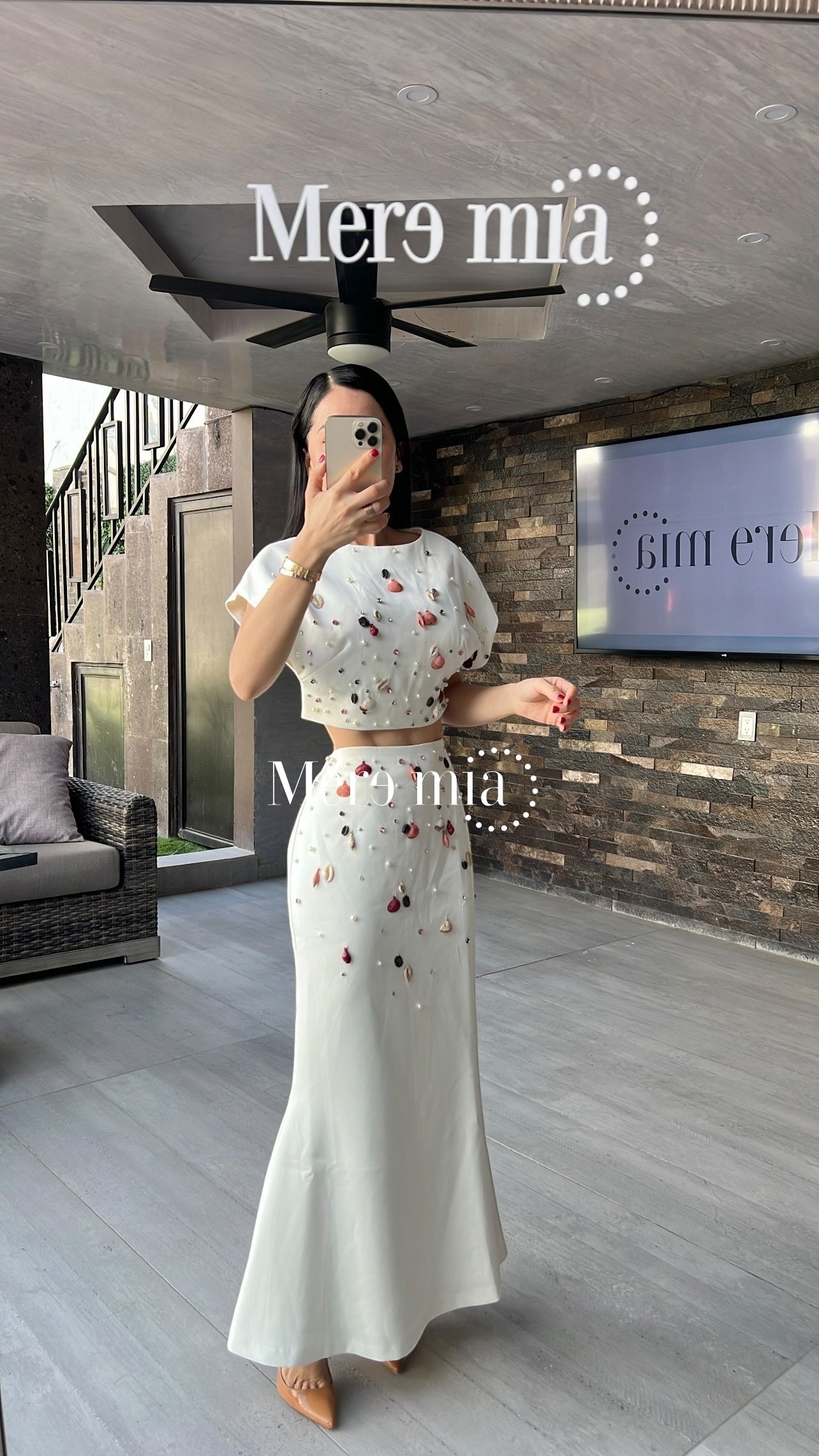 Conjunto largo blanco apl