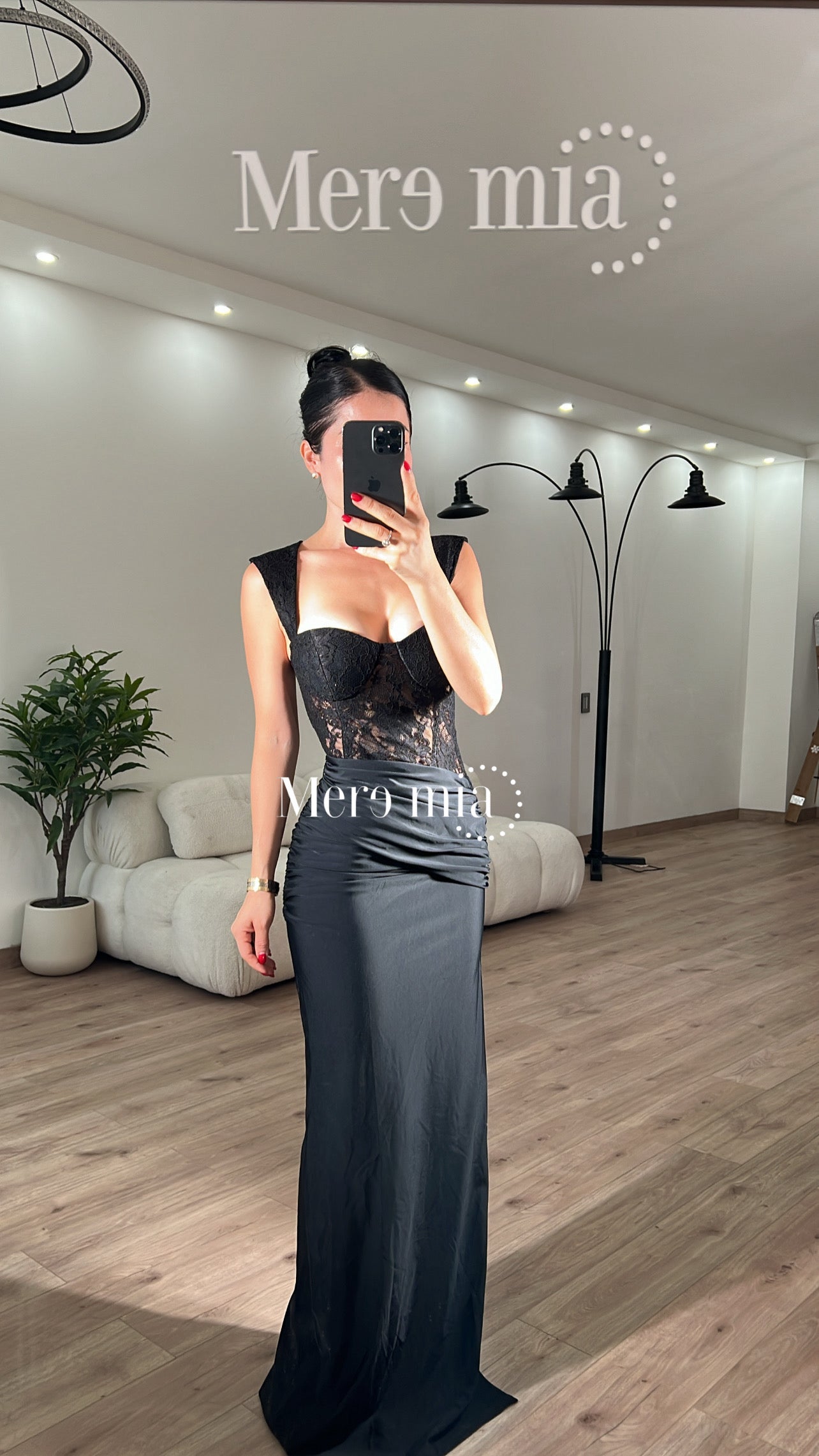 Vestido encaje copas