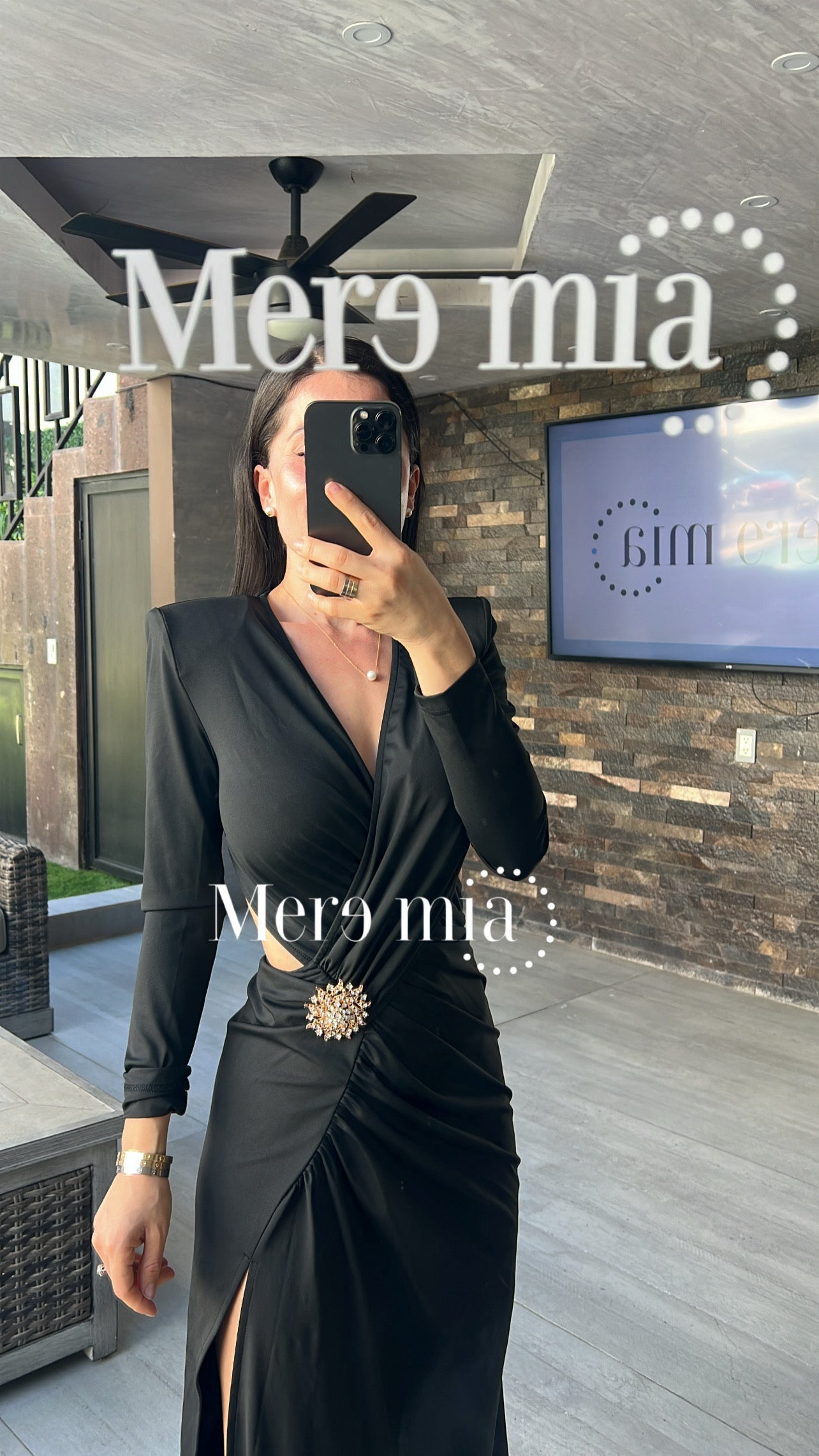 Vestido negro largo V