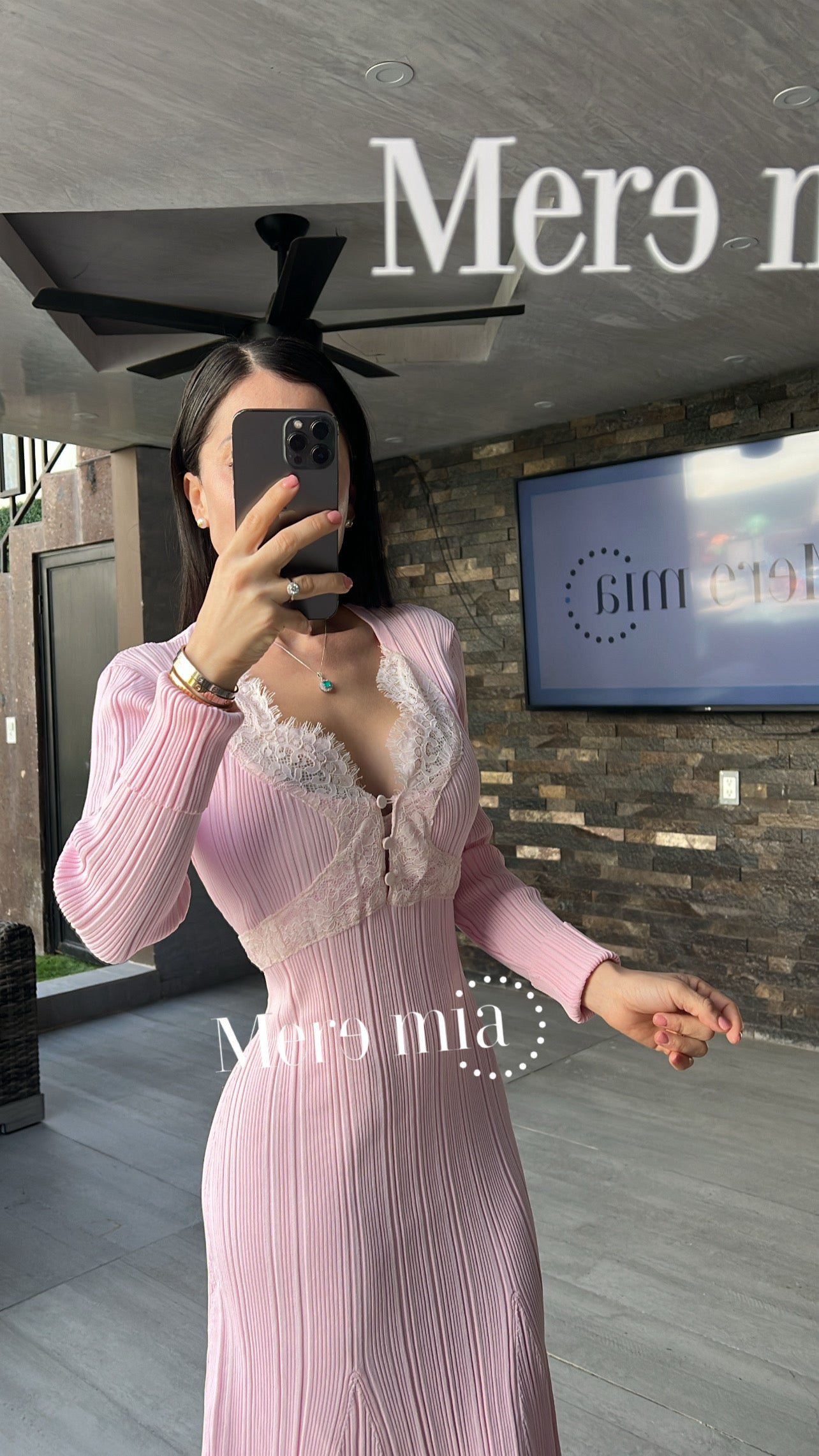 Vestido knitted encaje ml