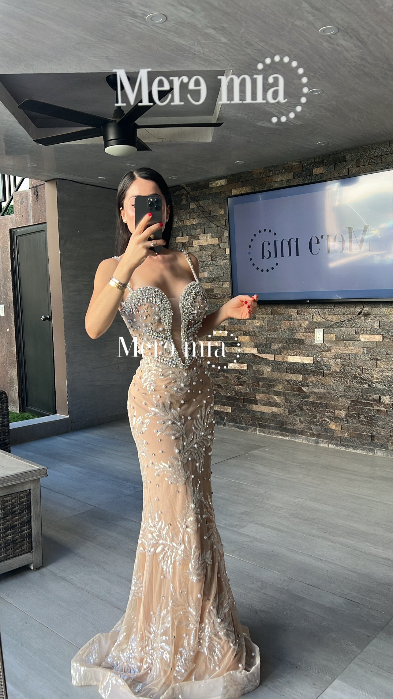 Vestido moka plata largo