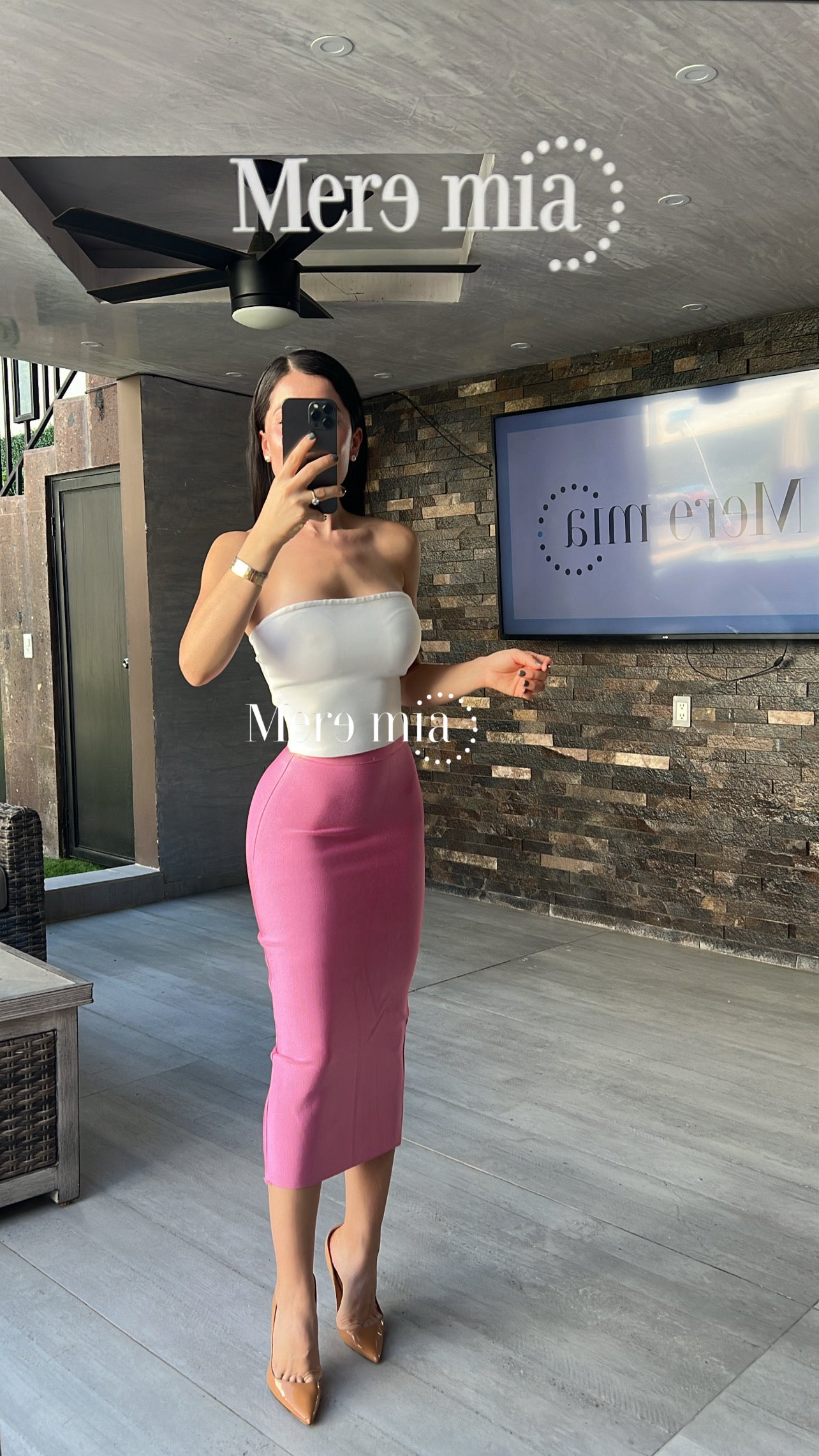 Top blanco strapples liso