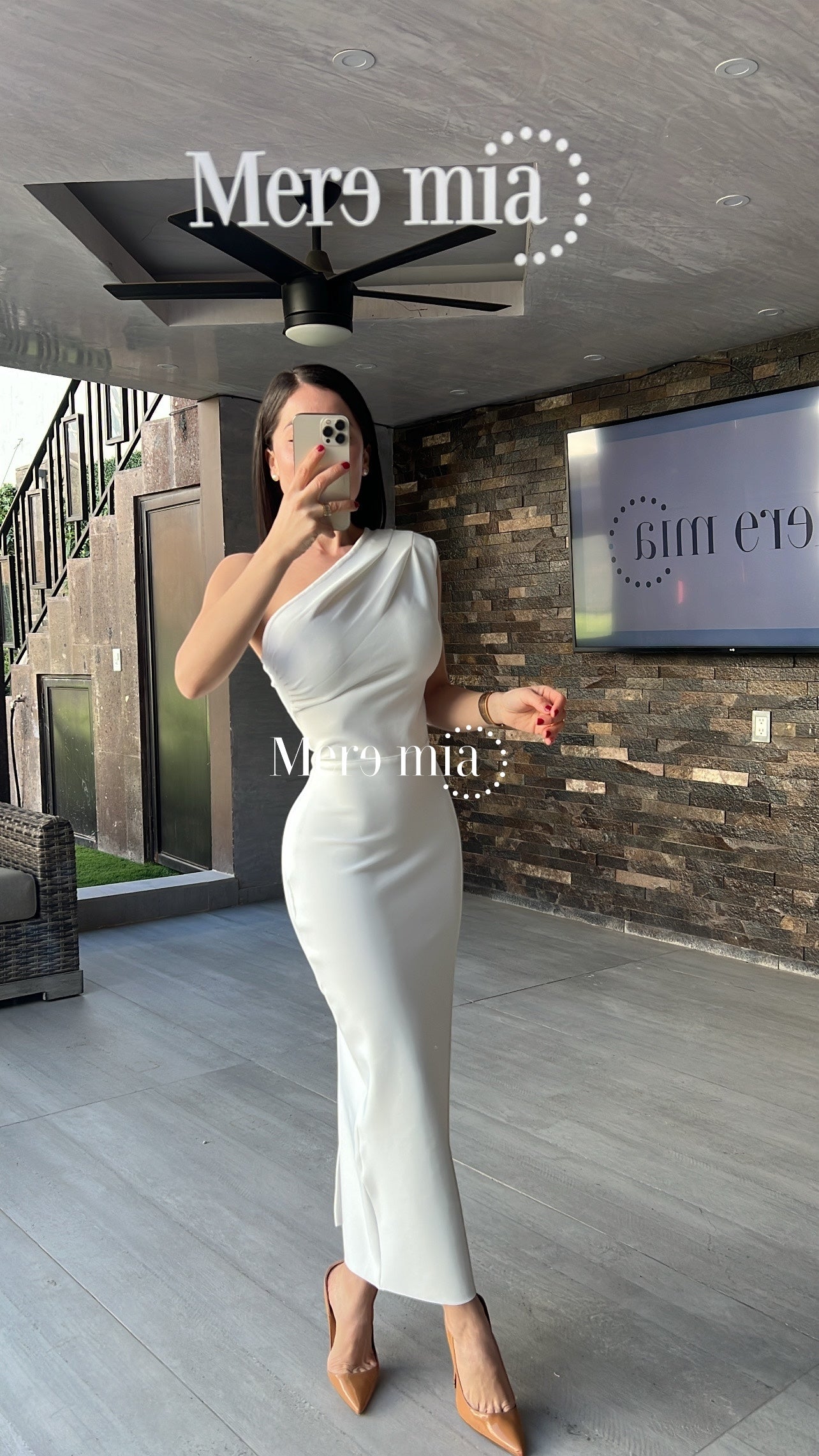 Vestido blanco hombro