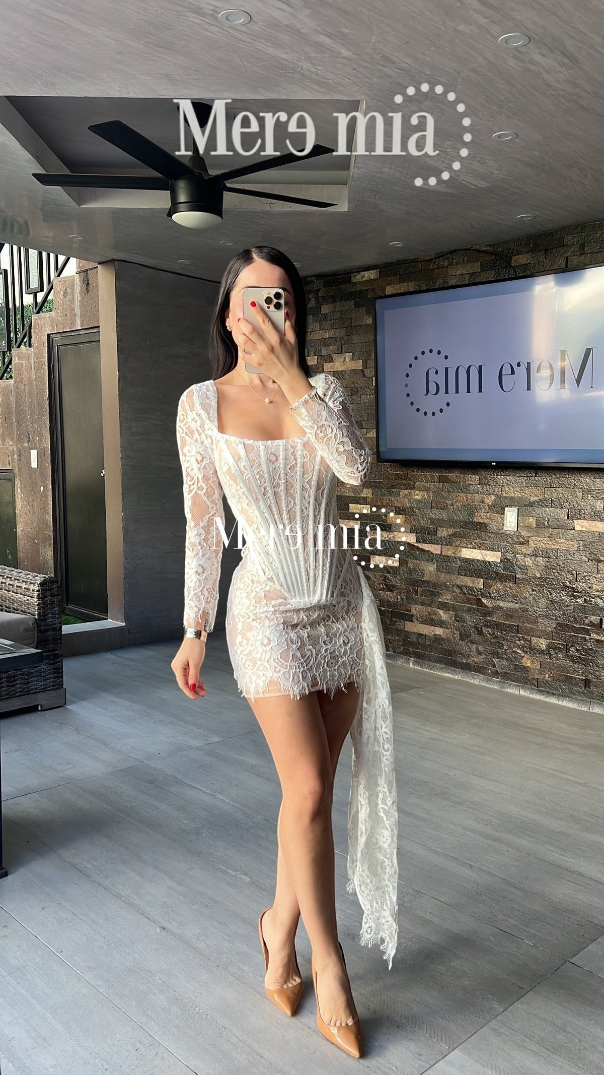 Vestido negro encaje ml