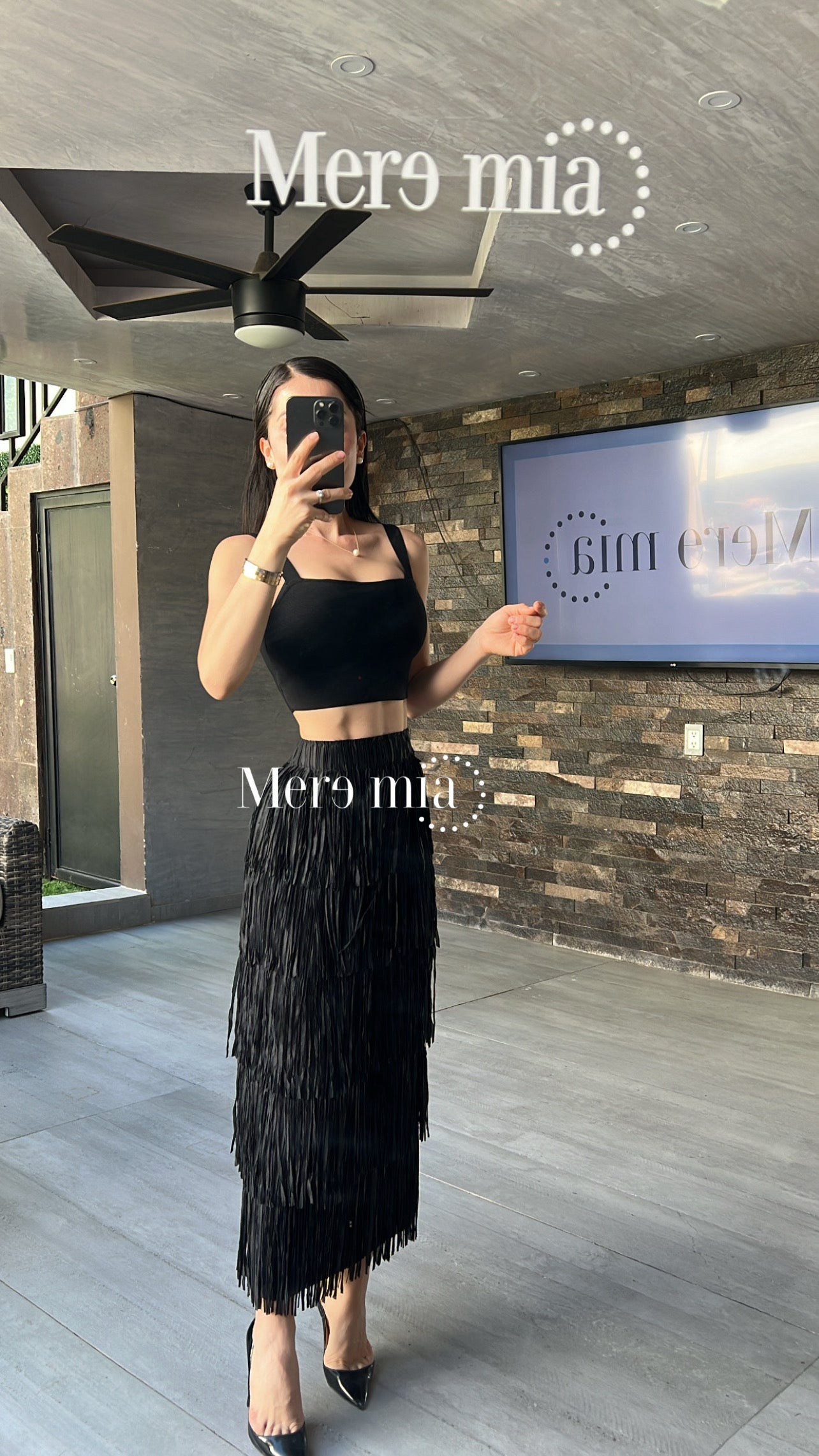 Falda barbas midi