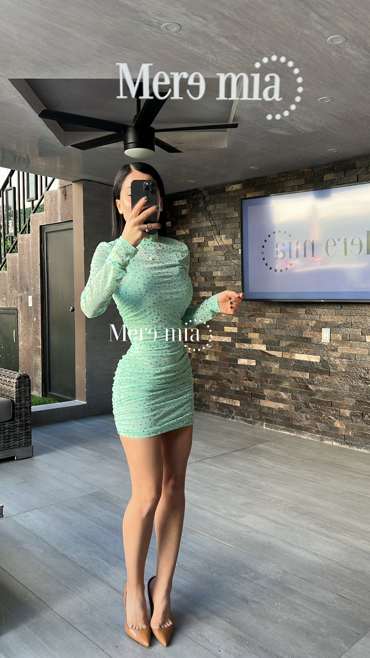Vestido menta apl