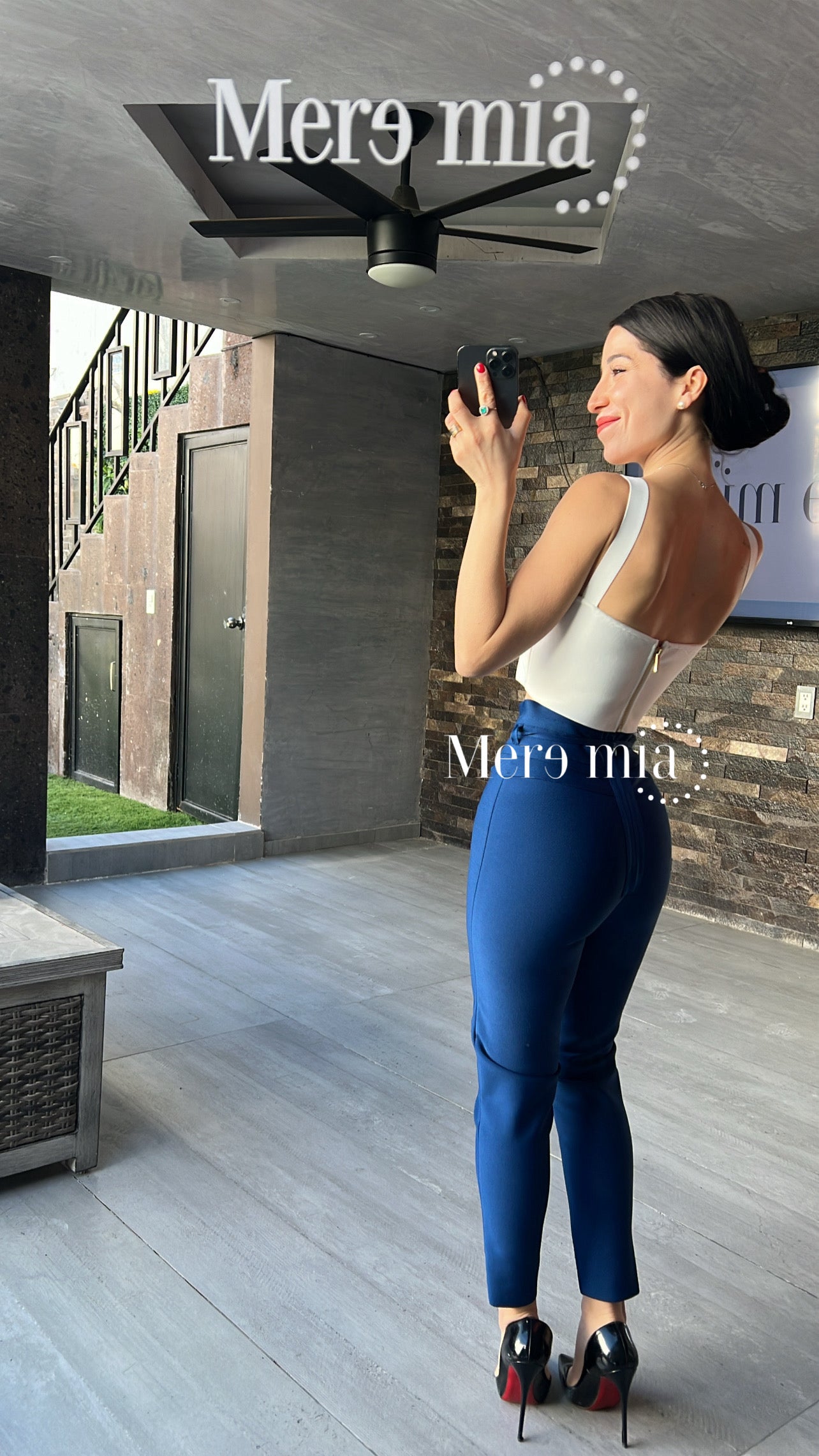 Pantalón cinto azul