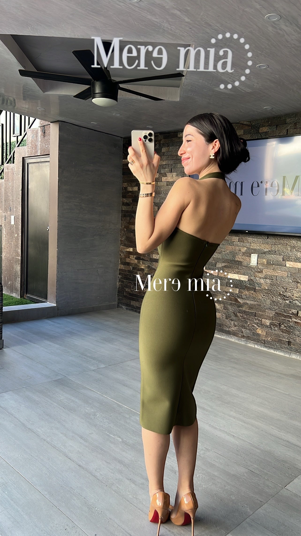 Vestido verde halter