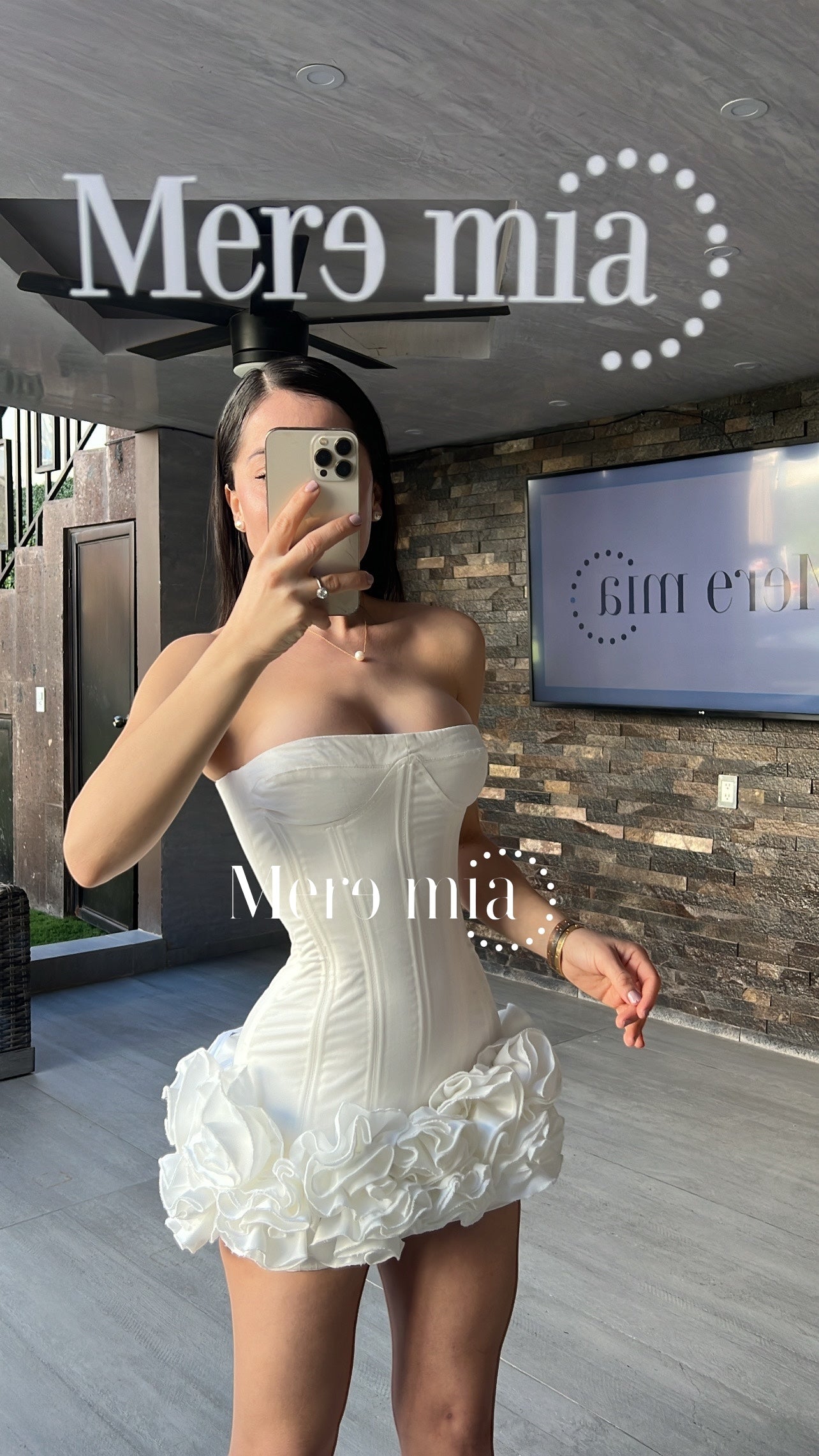 Vestido blanco flores ab