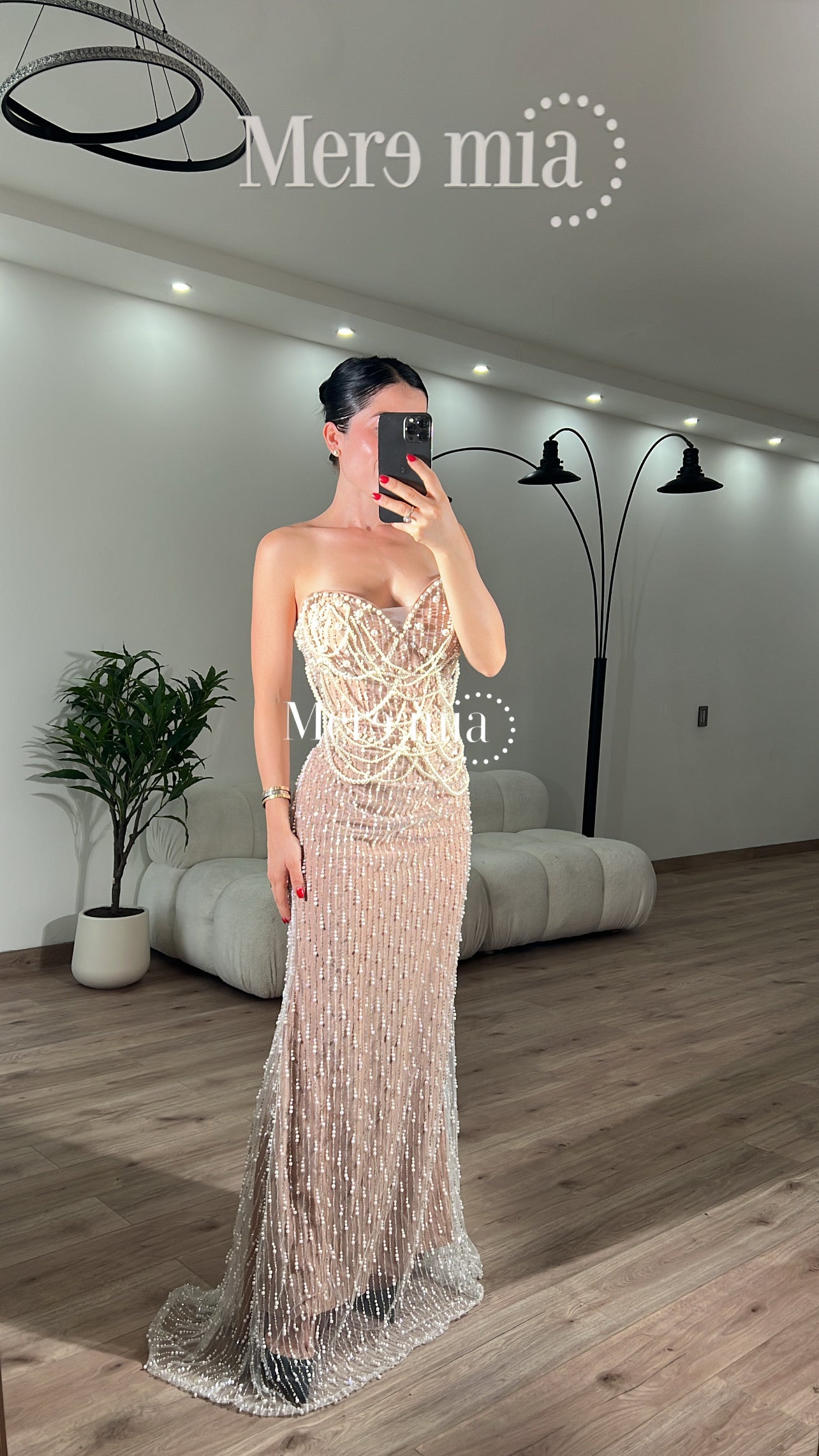 Vestido perlas gotas