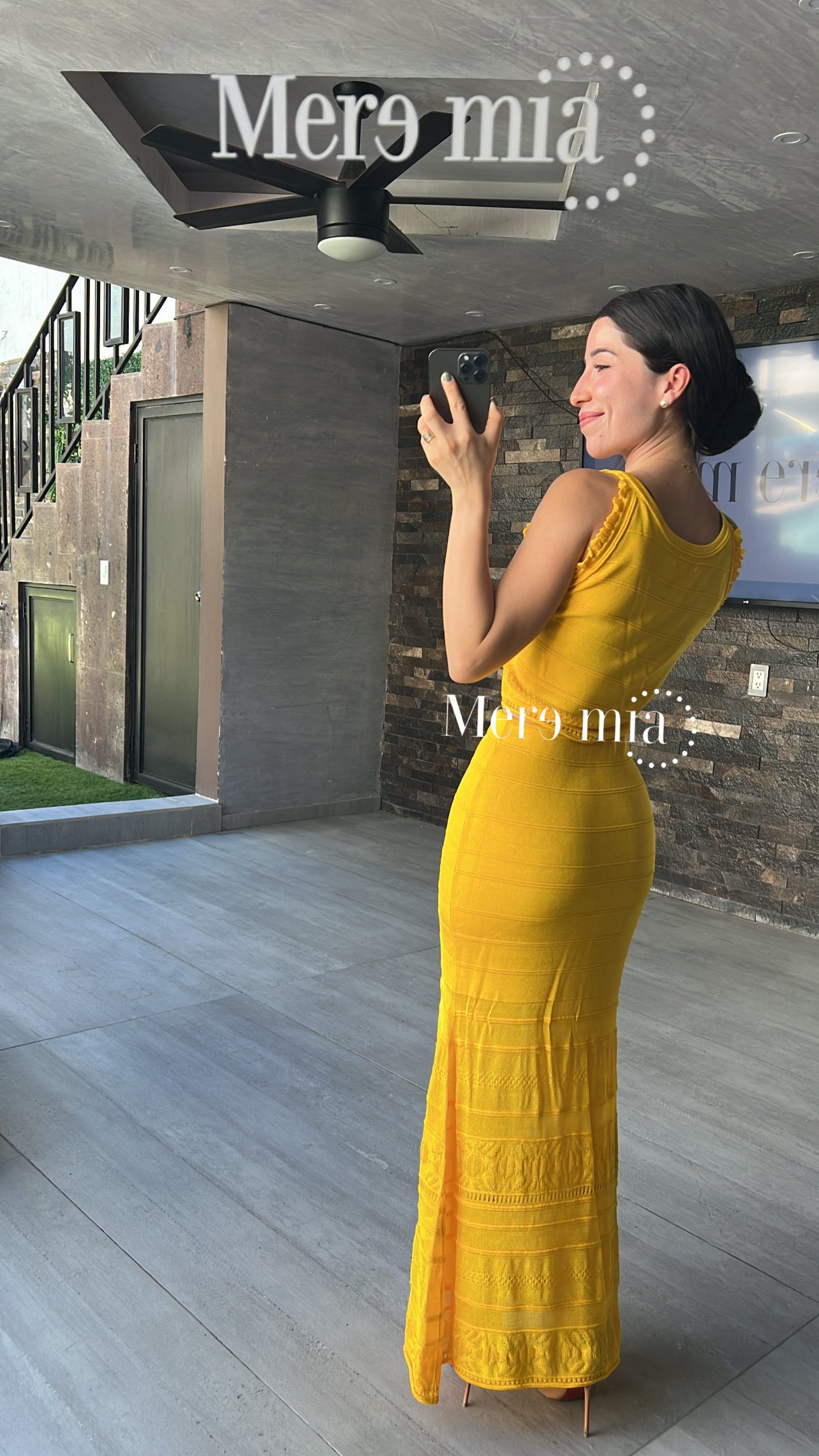 Conjunto mostaza knitted