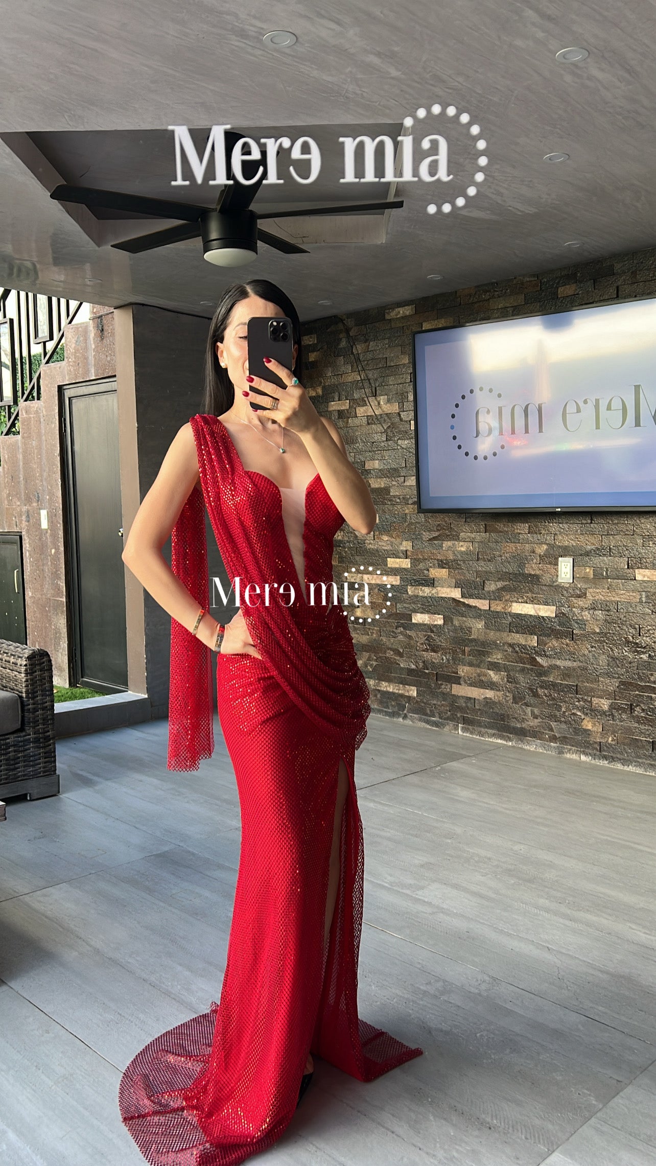 Vestido rojo hombro ml mall