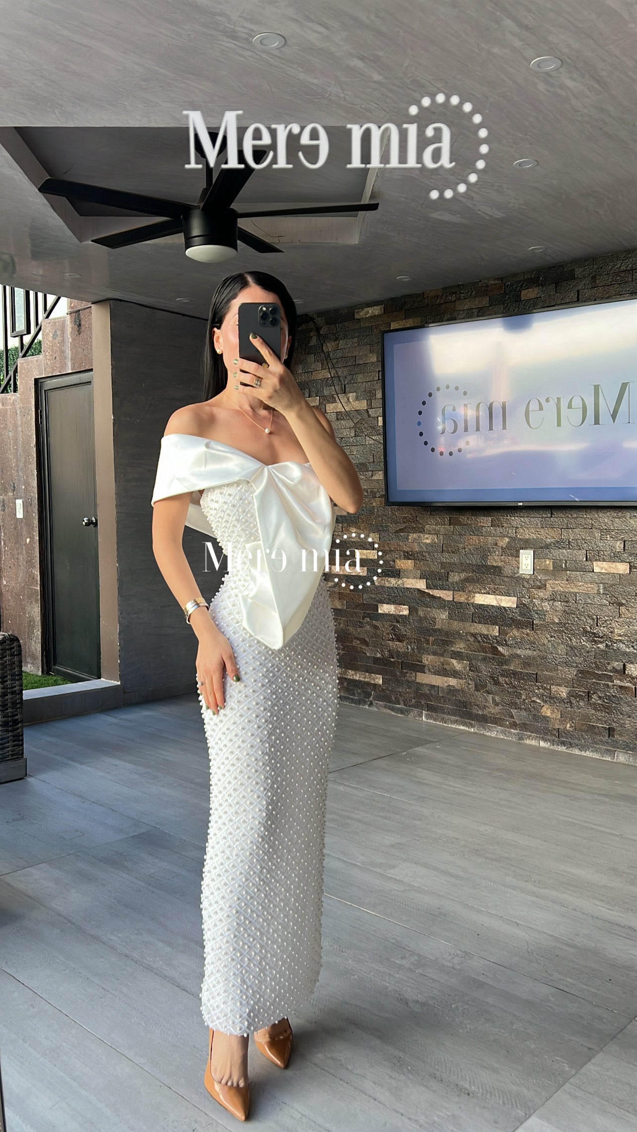 Vestido blanco esc hombro sat