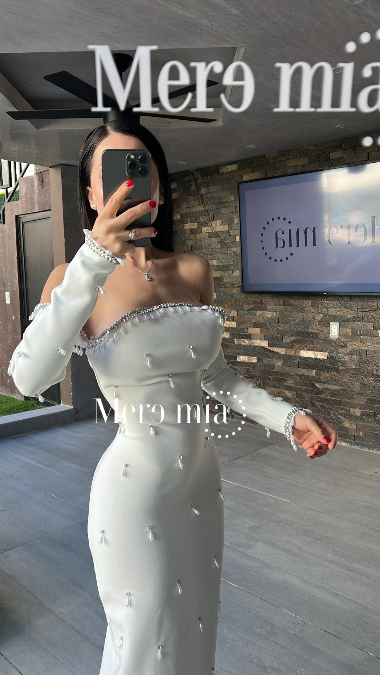 Vestido blanco gotas