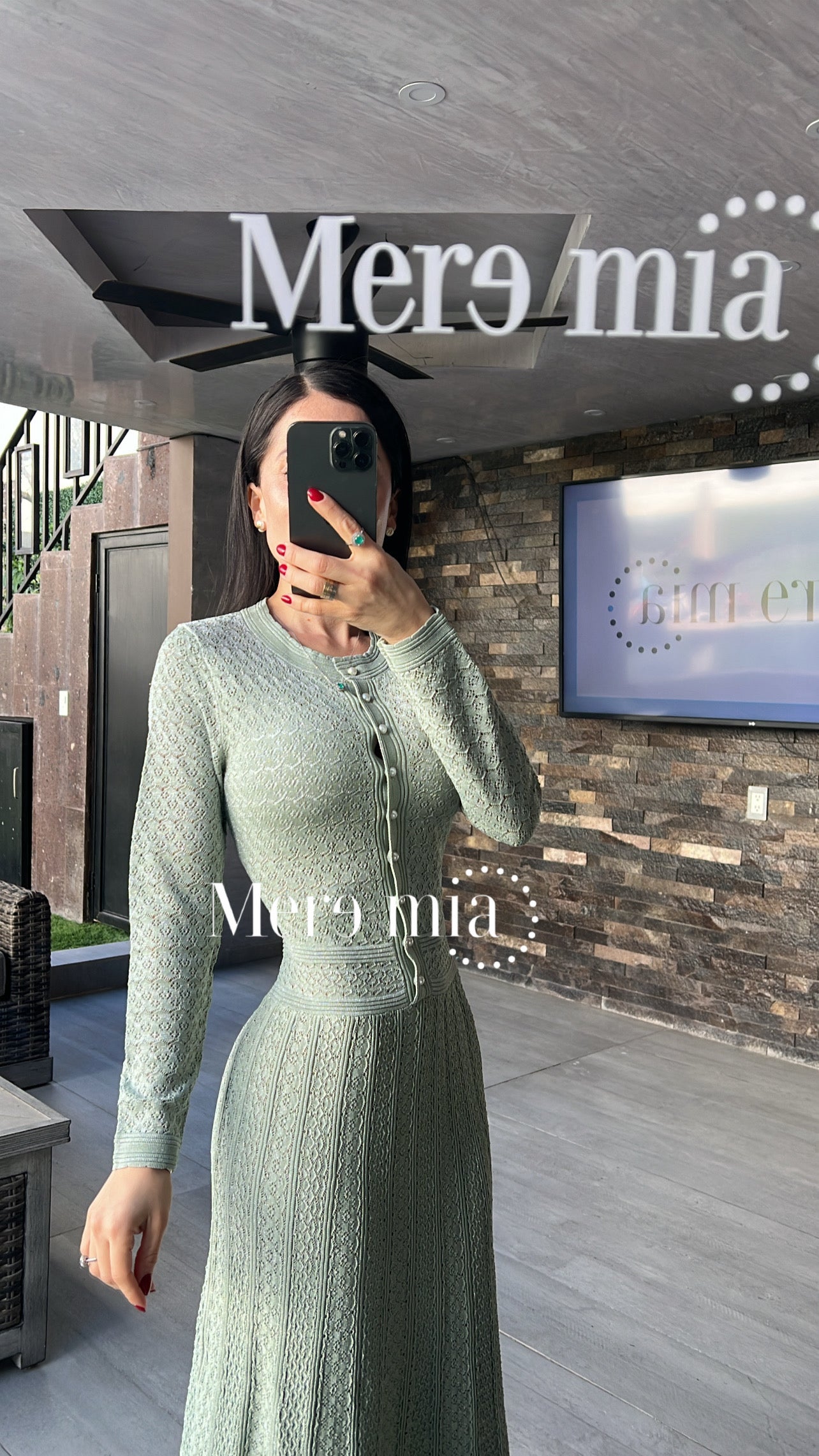 Vestido verde pist ml