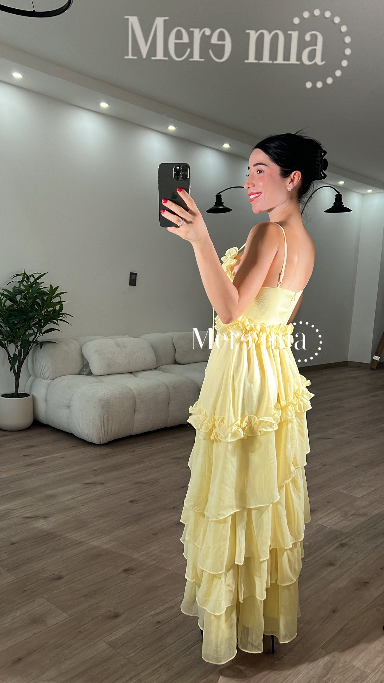 Vestido amarillo Olanes