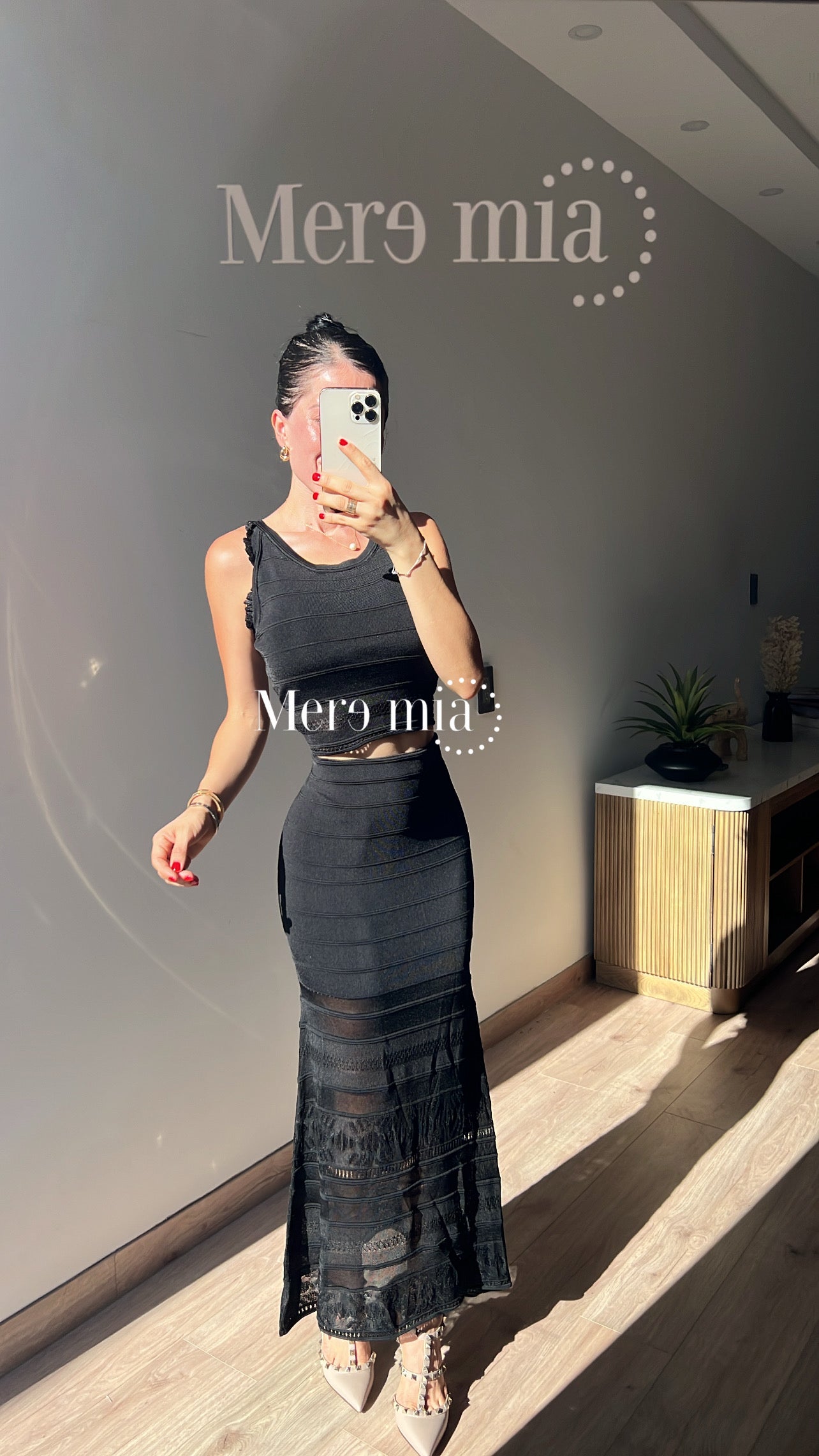 Conjunto negro knitted