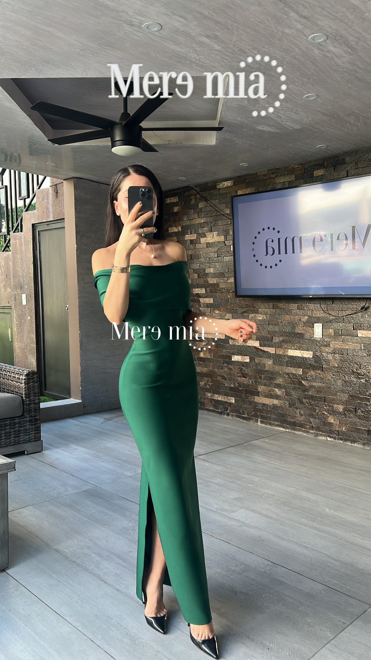 Vestido verde olan liso