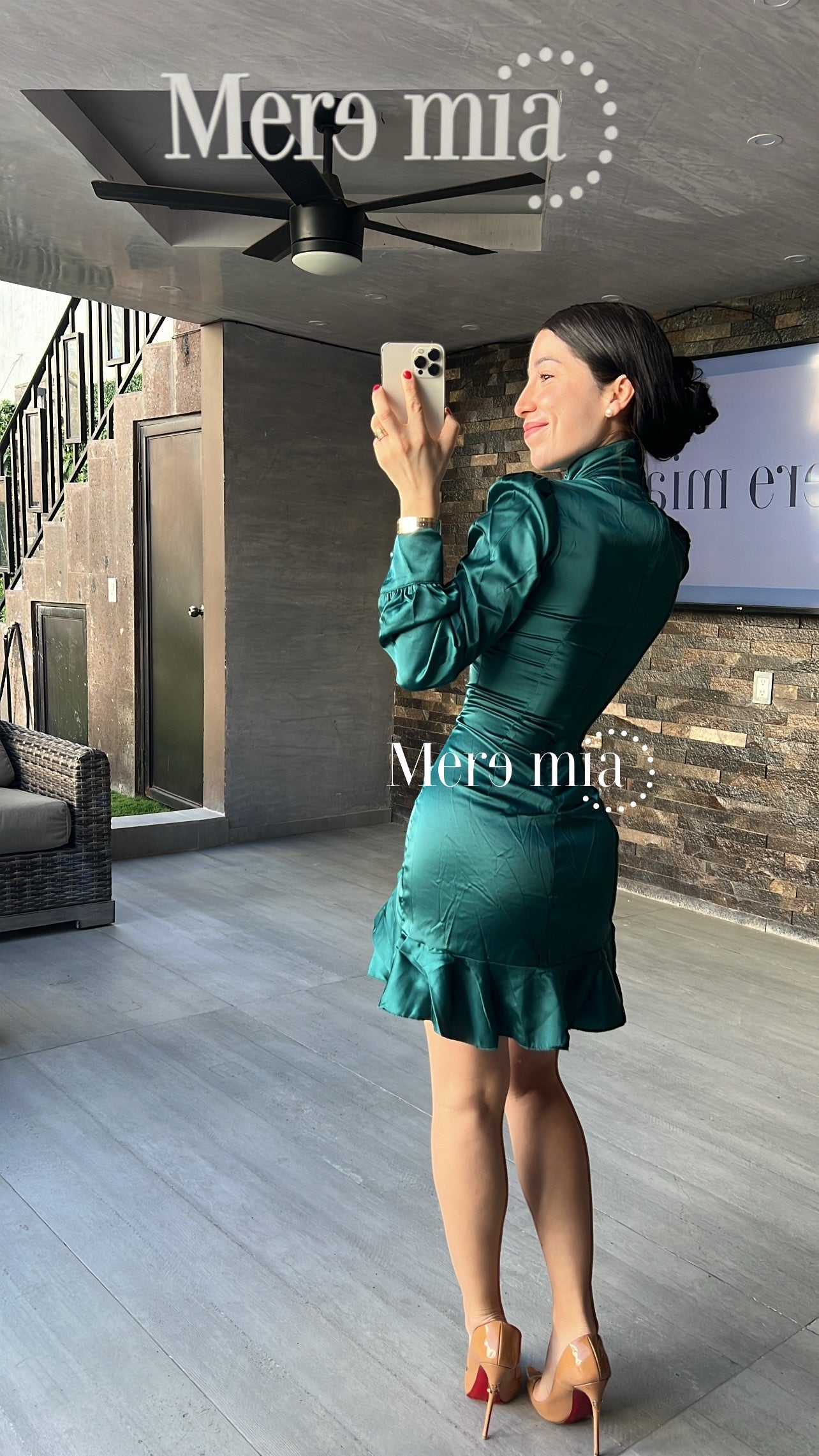 Vestido verde sat