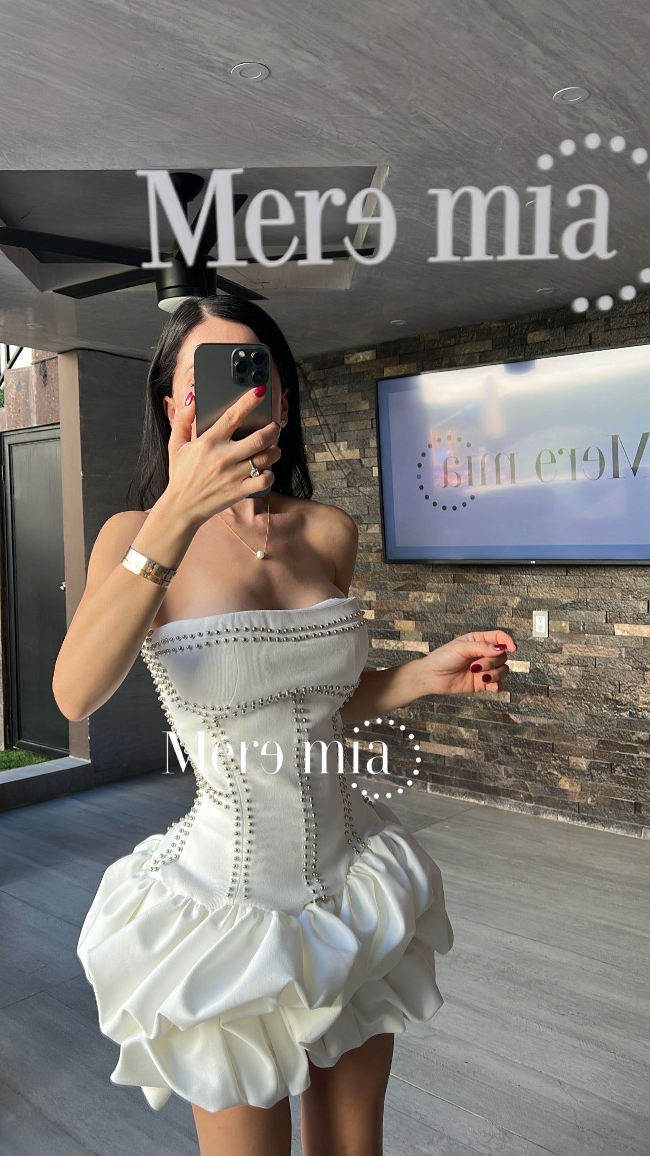 Vestido blanco estoperoles