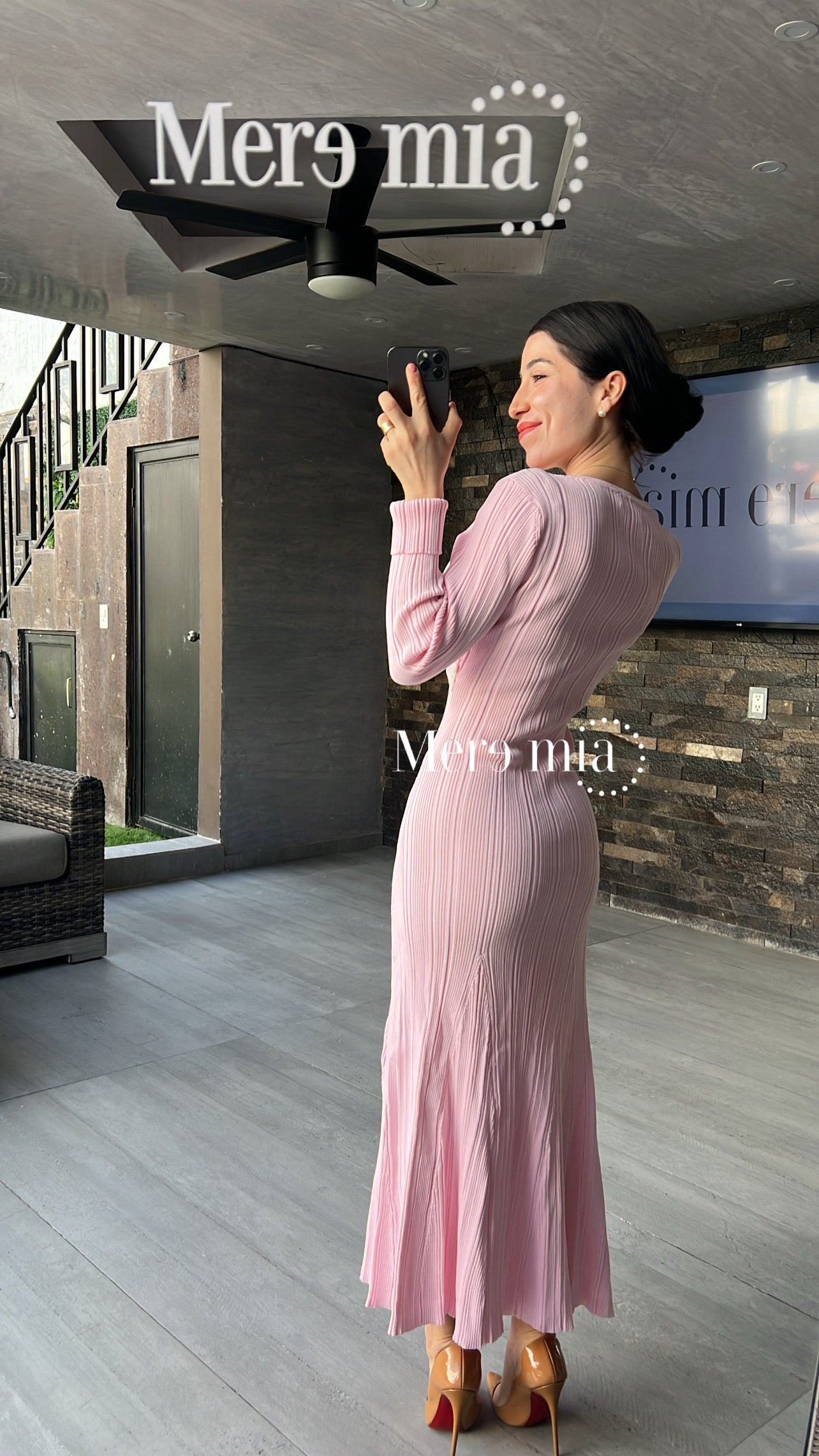 Vestido knitted encaje ml