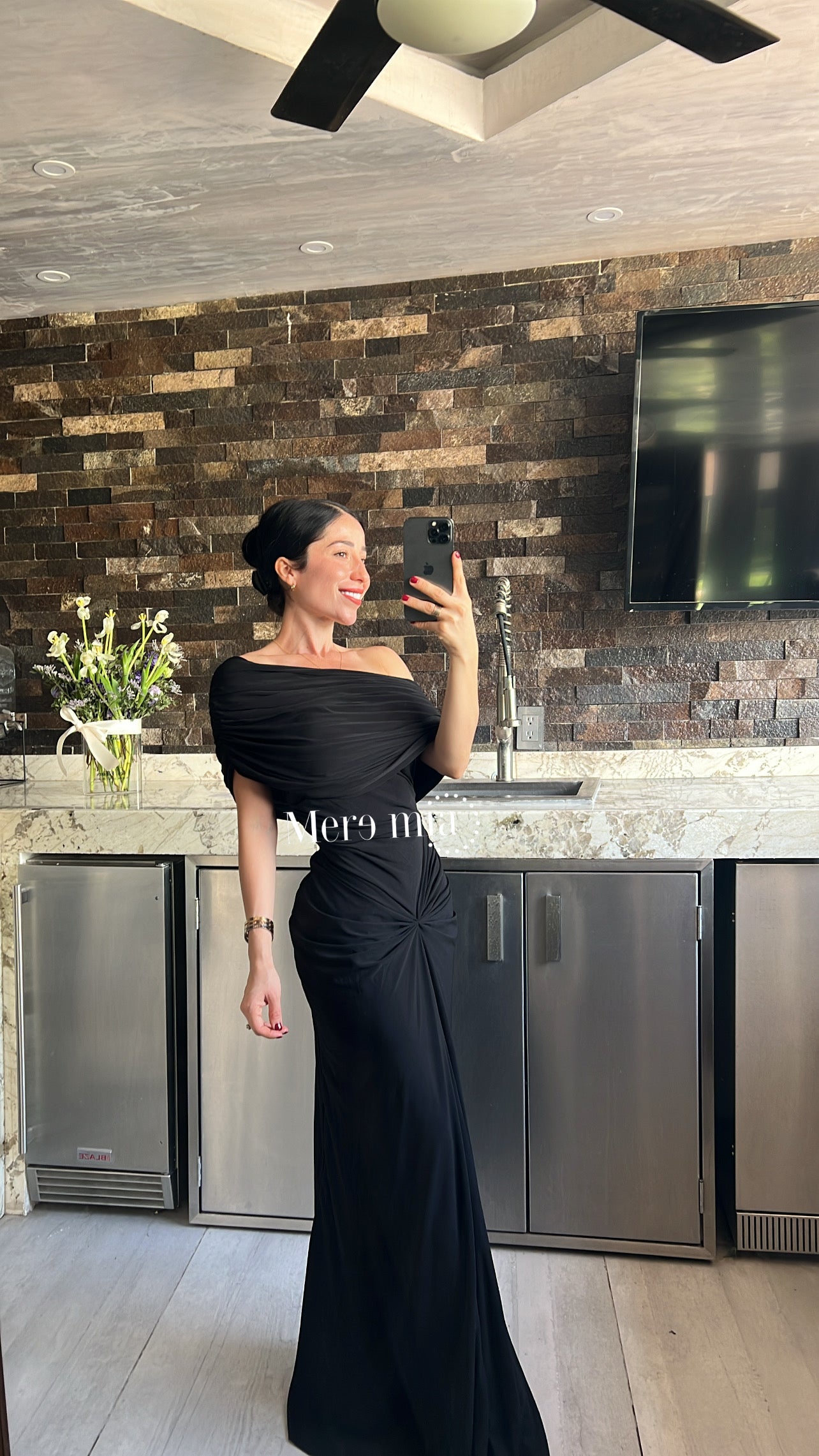 Vestido plisado nudo