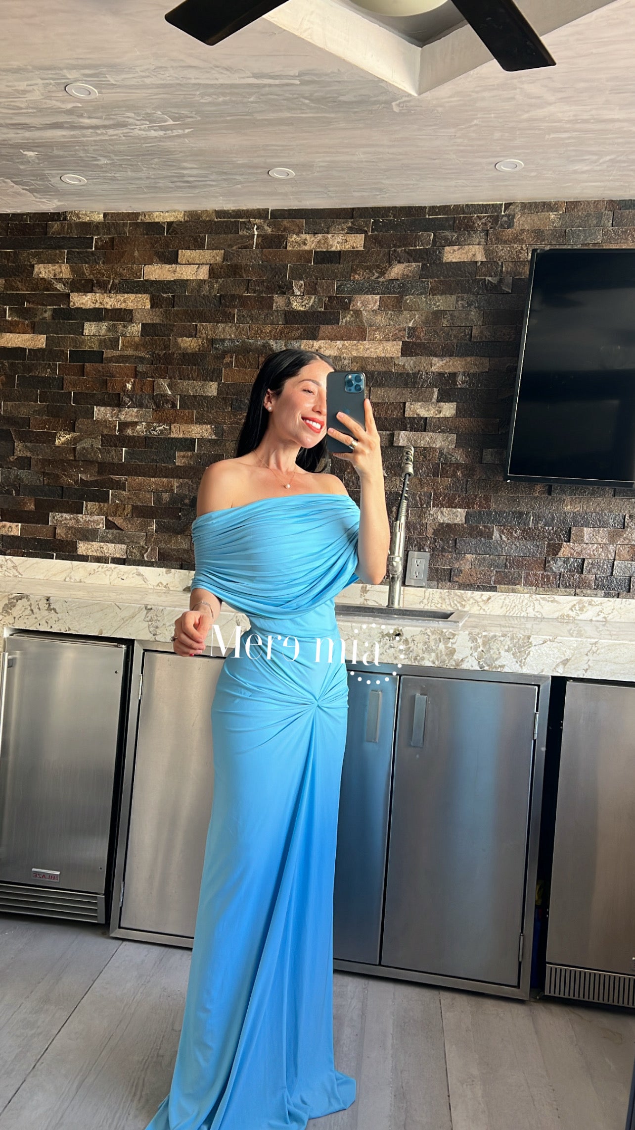 Vestido plisado nudo