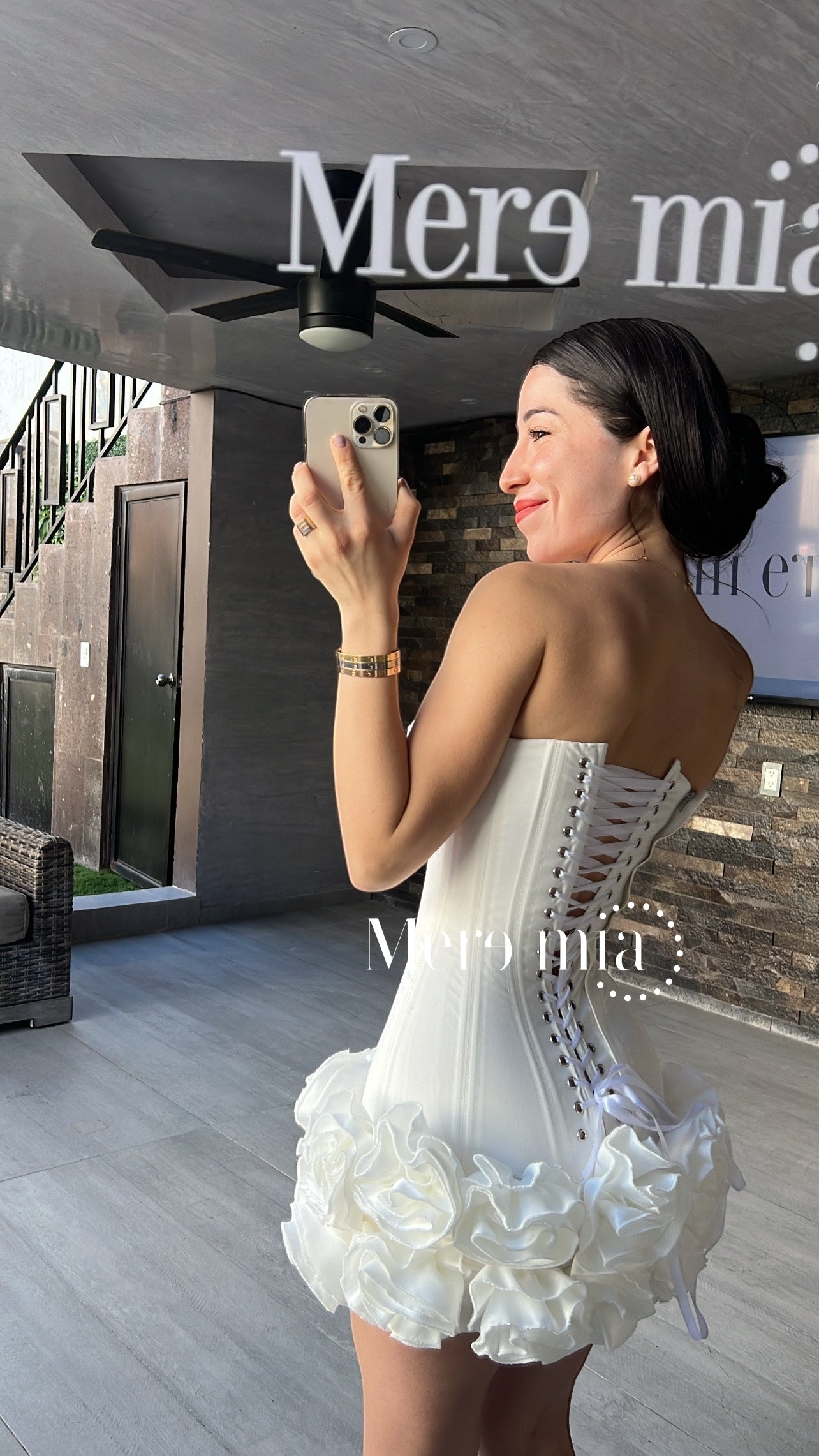 Vestido blanco flores ab