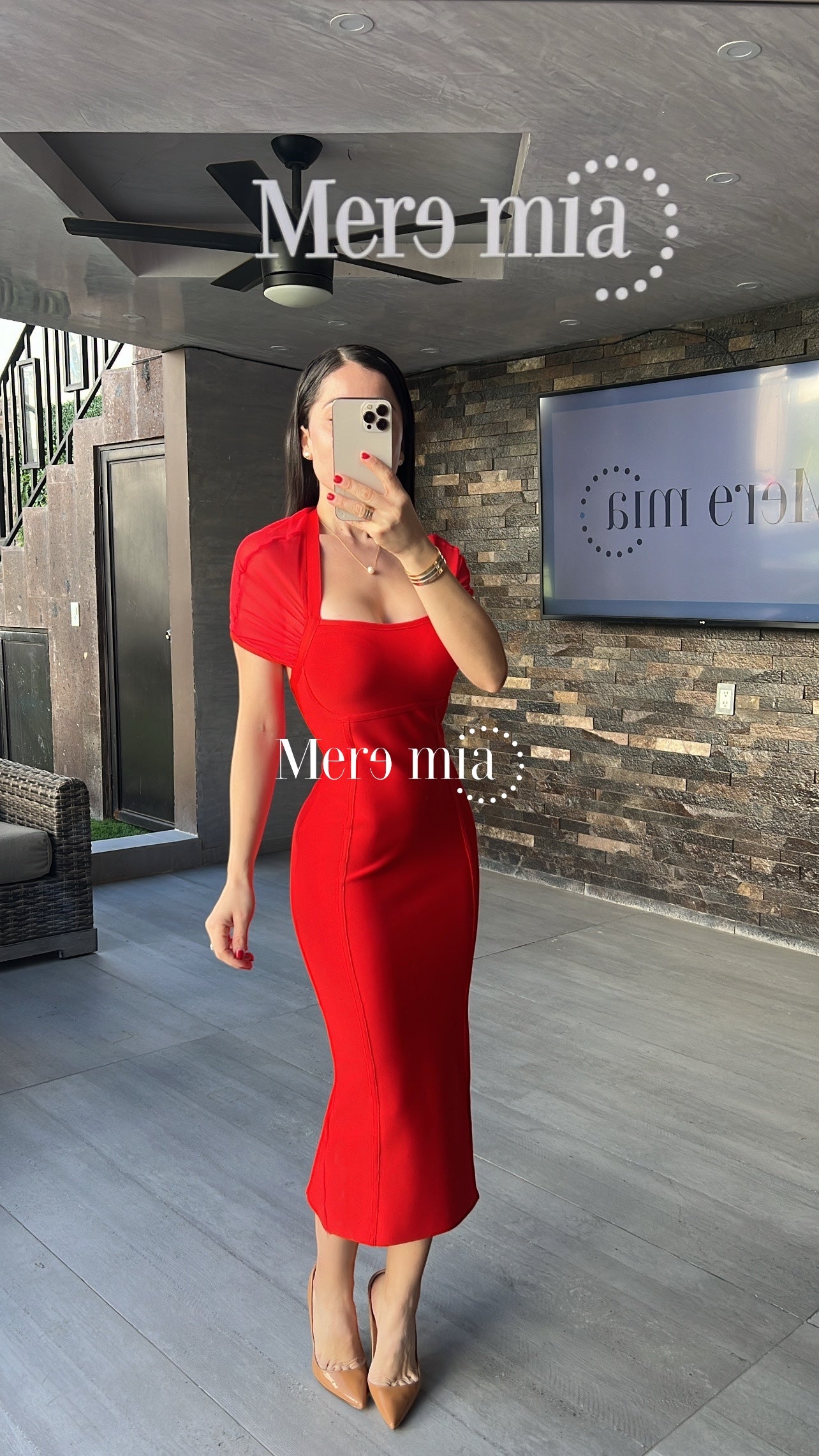 Vestido rojo halter