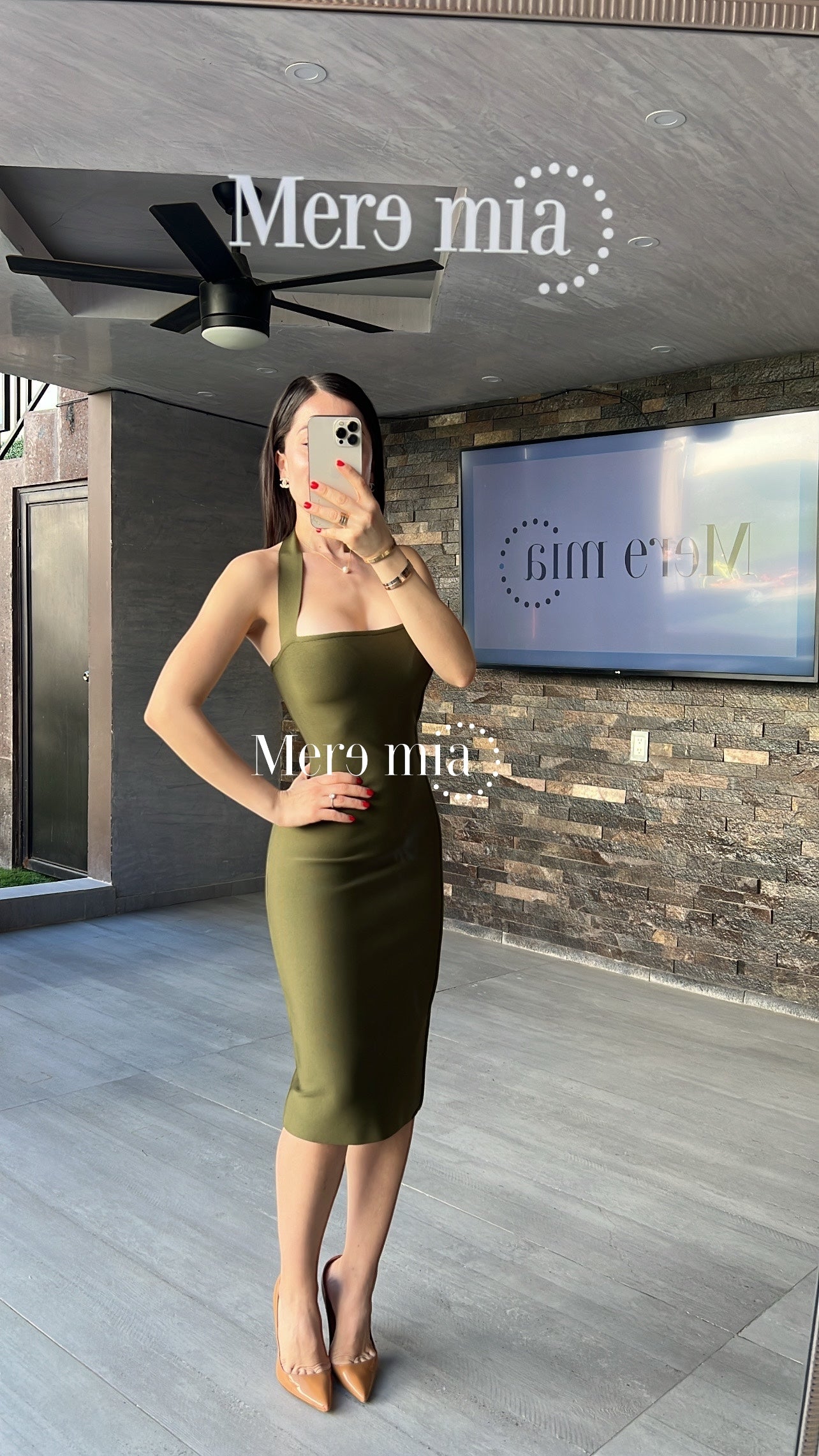 Vestido verde halter