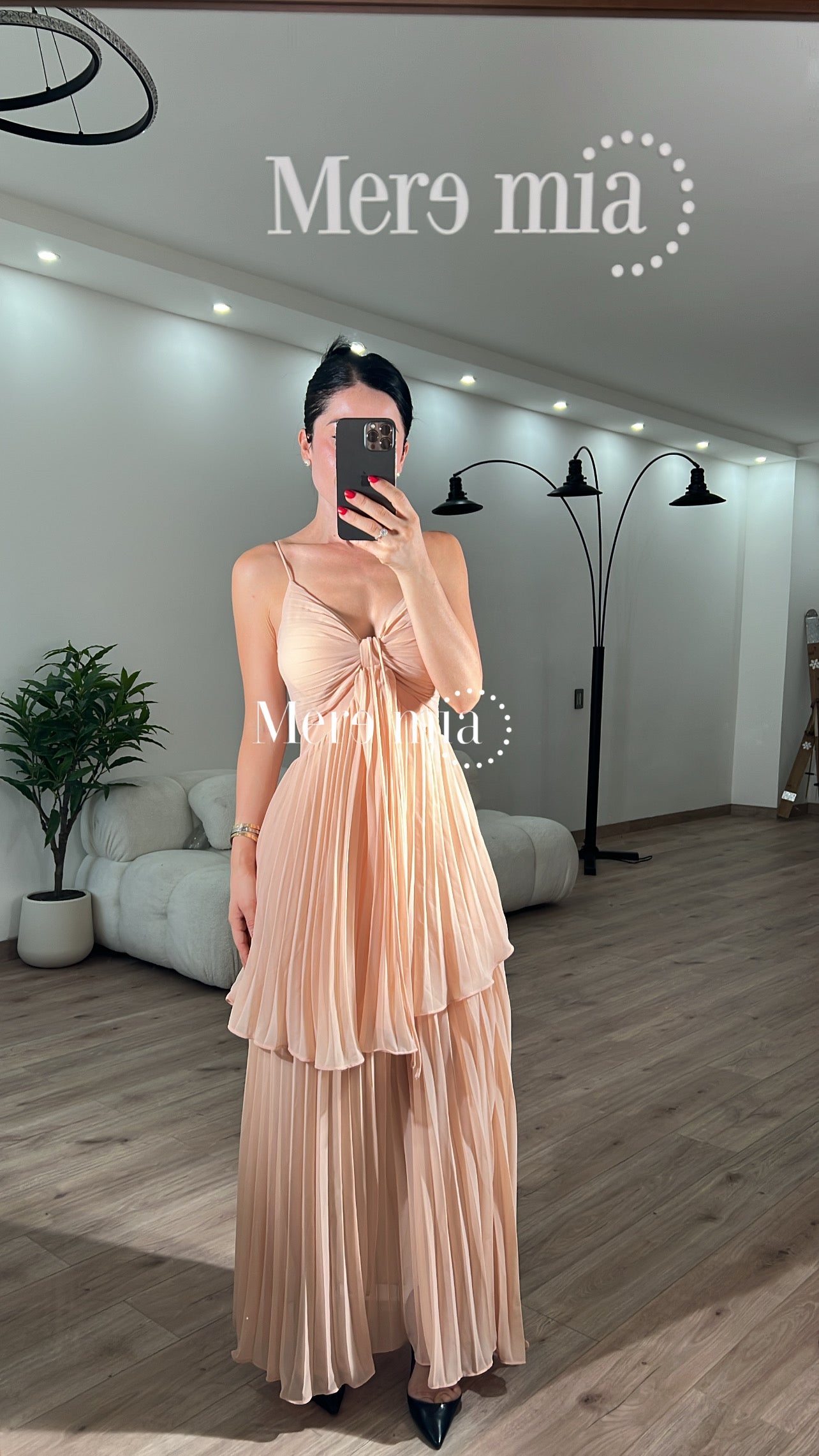 Vestido mariposa plisado