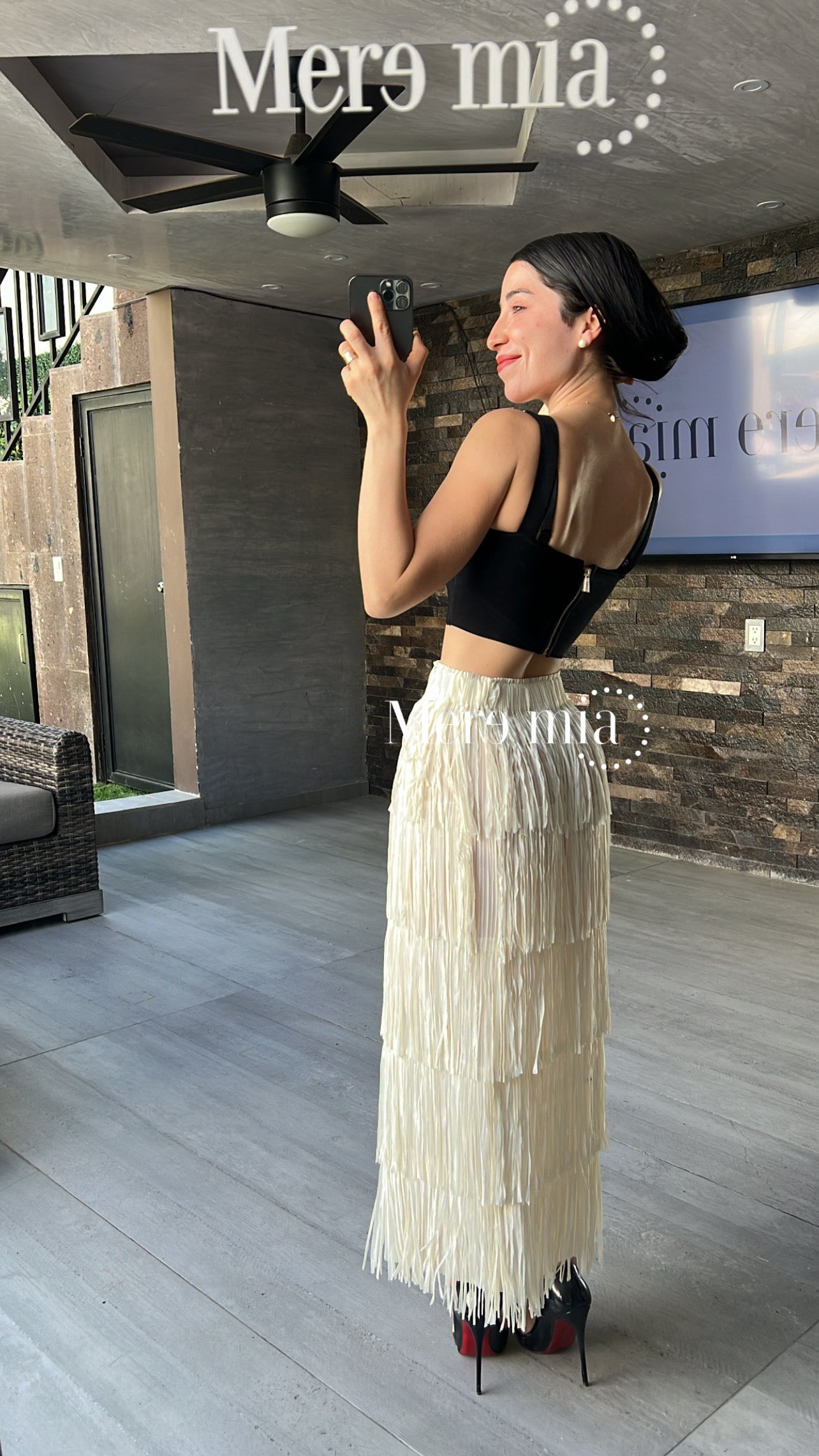 Falda barbas midi