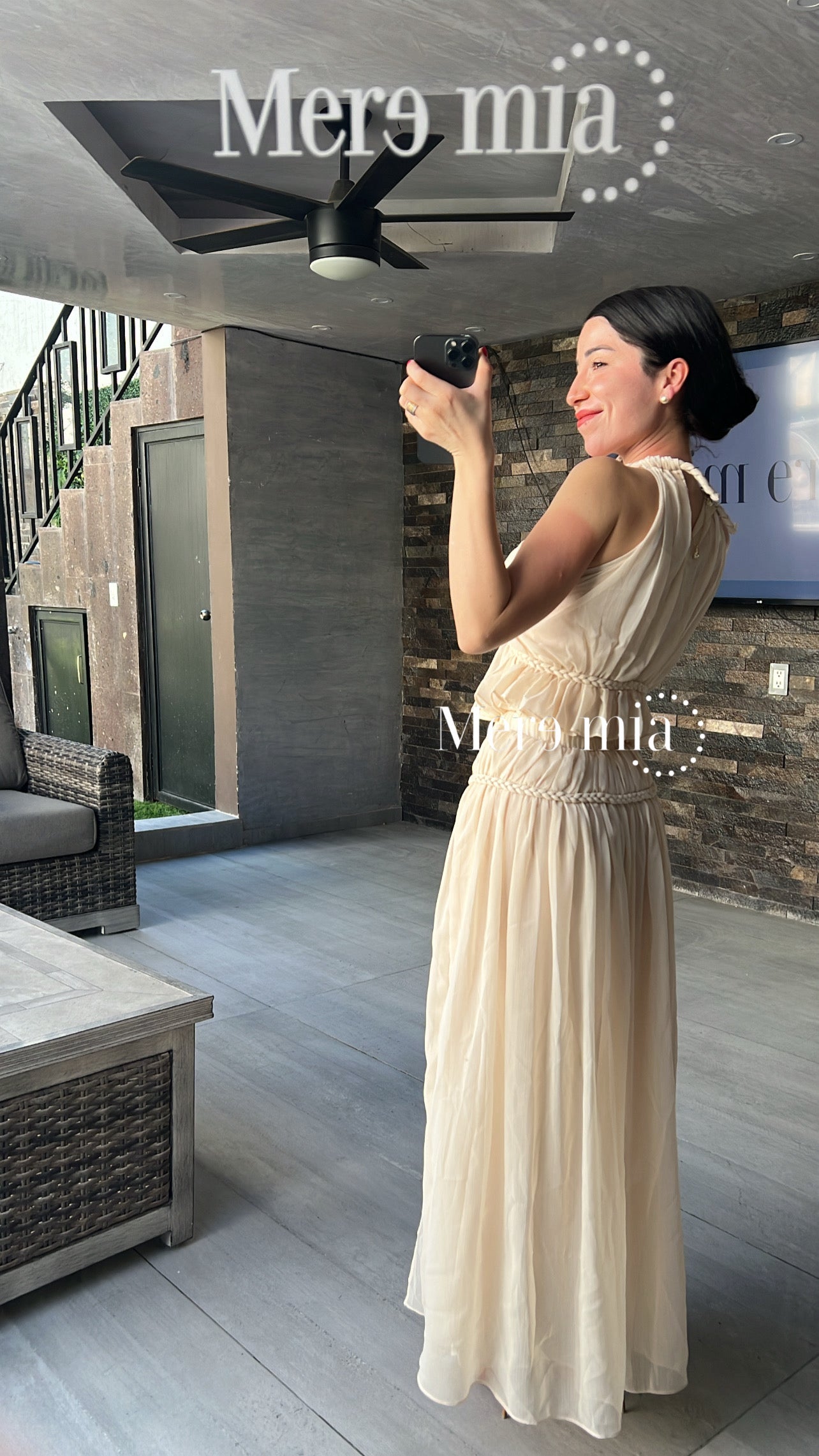 Conjunto trenza plisado