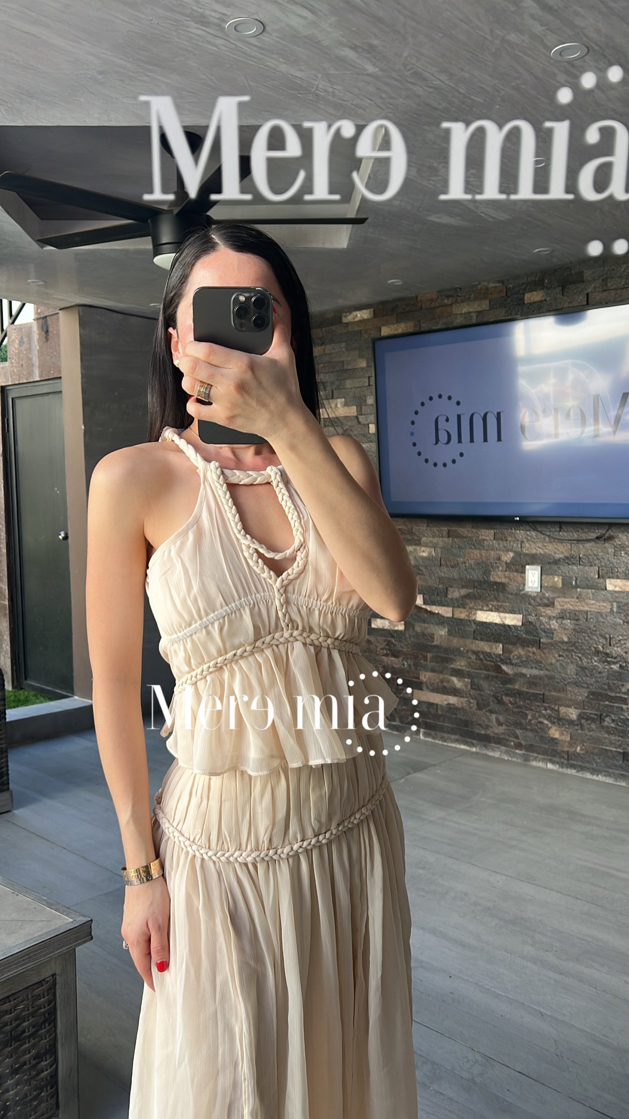 Conjunto trenza plisado