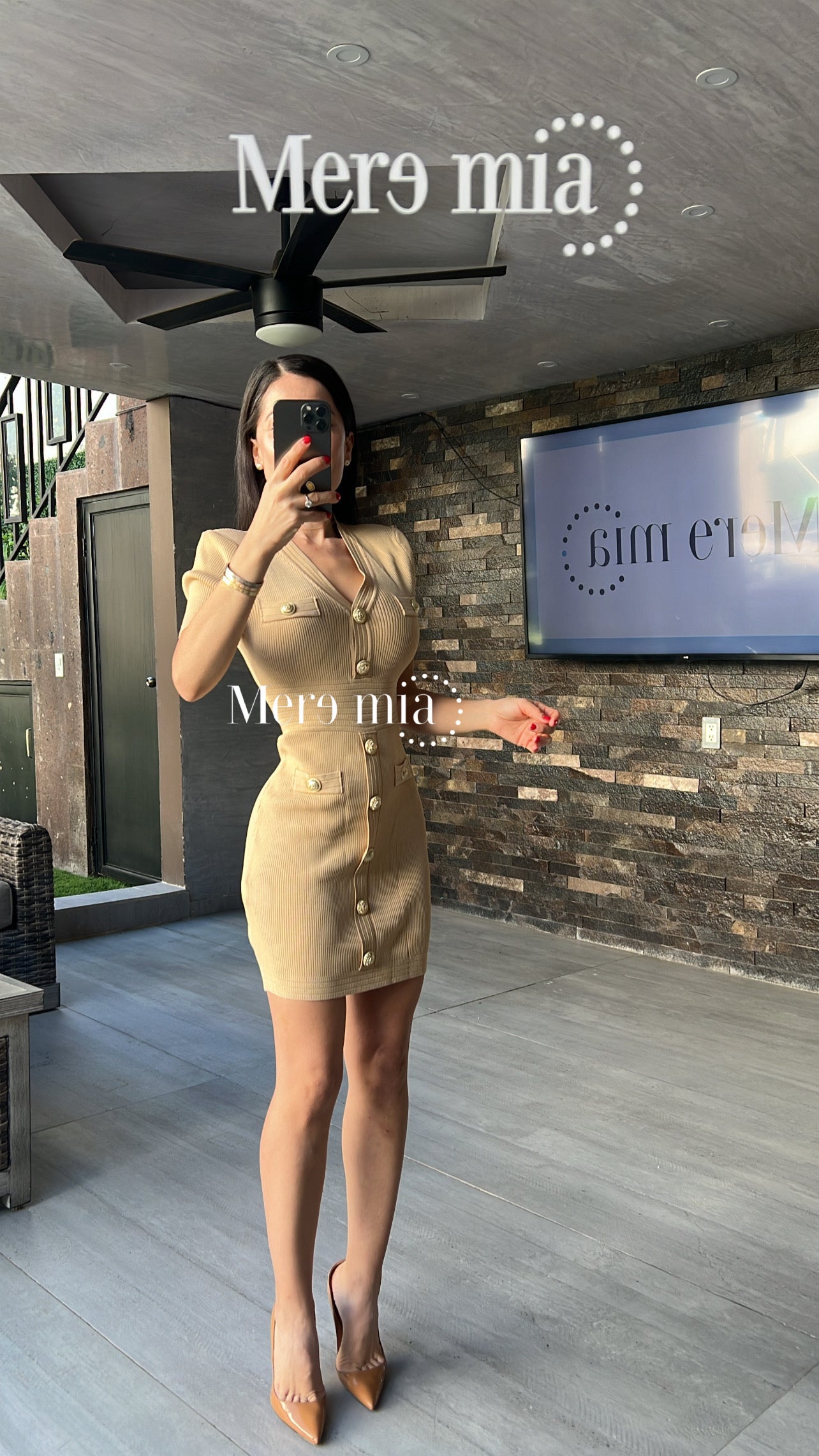 Vestido coff botones V