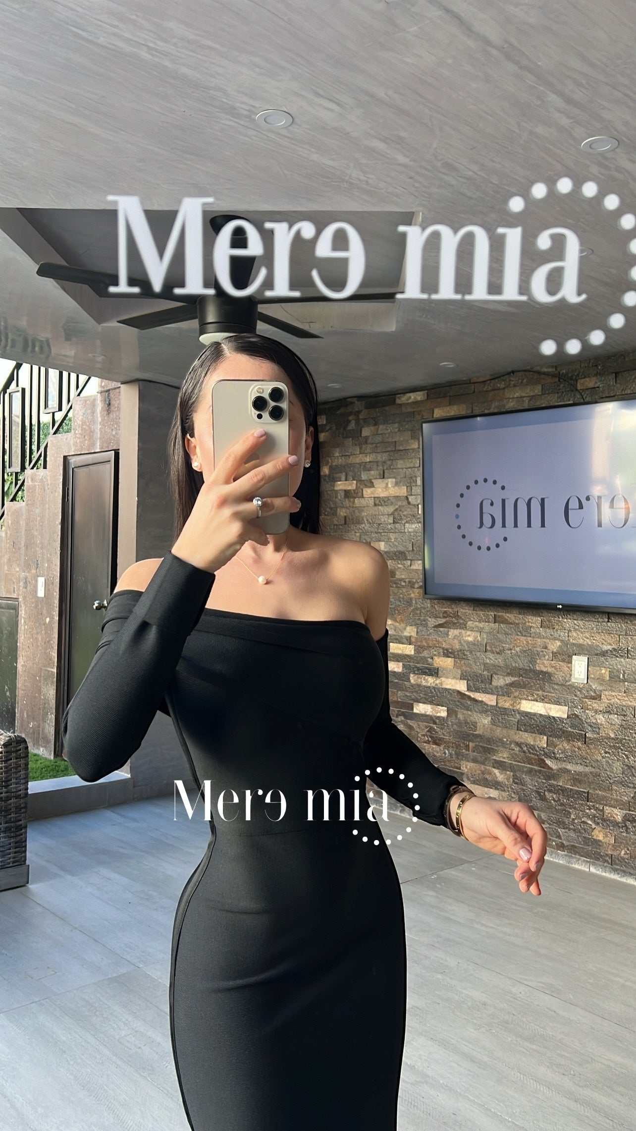 Vestido negro ml largo homb